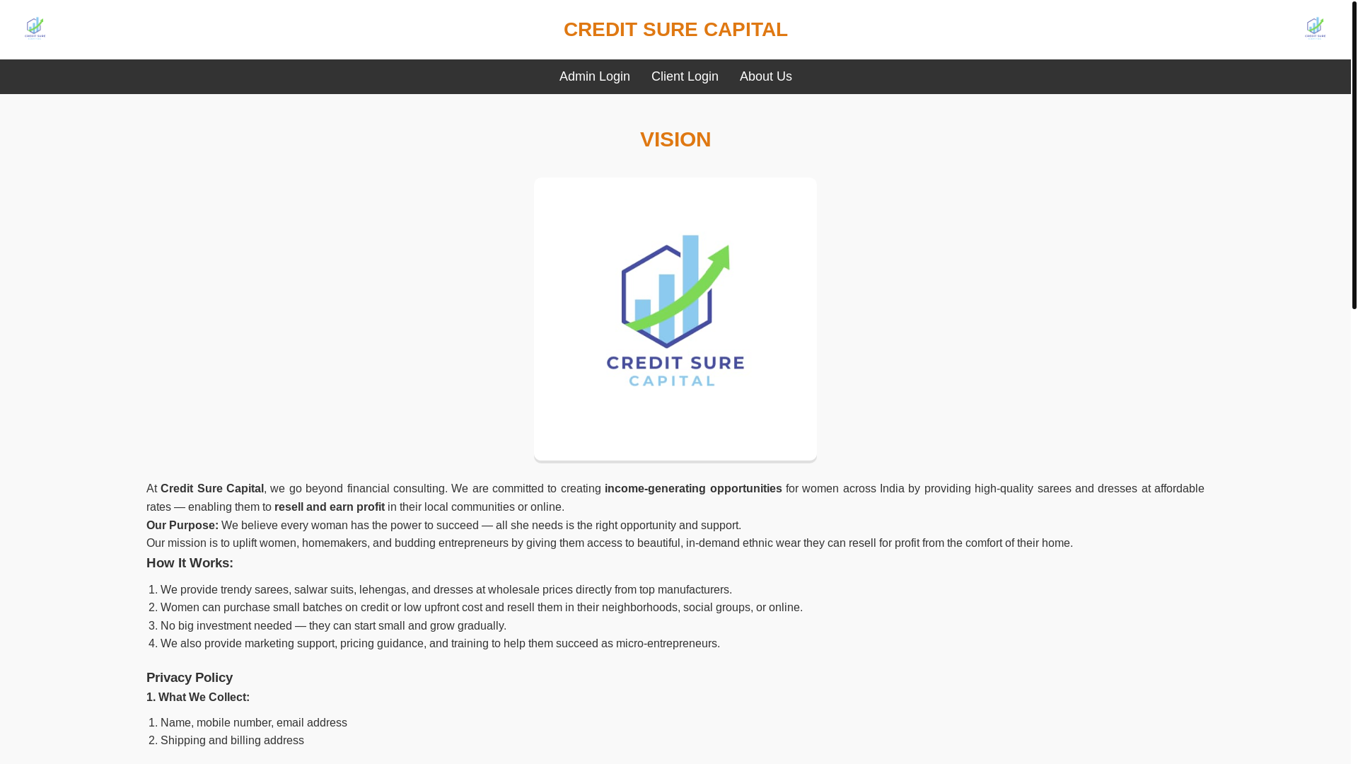 website screenshot of https://creditsurecapital.com/