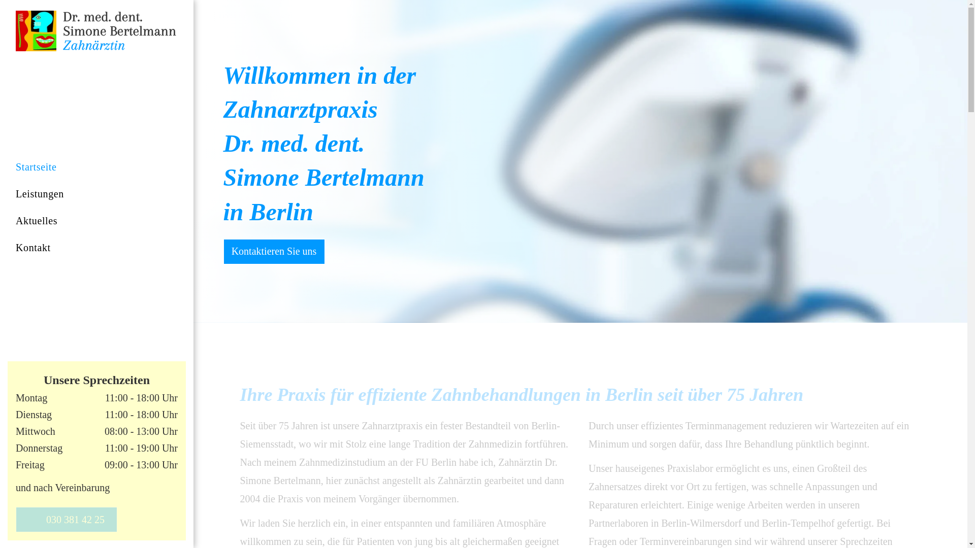 website screenshot of https://praxis-bertelmann.de/