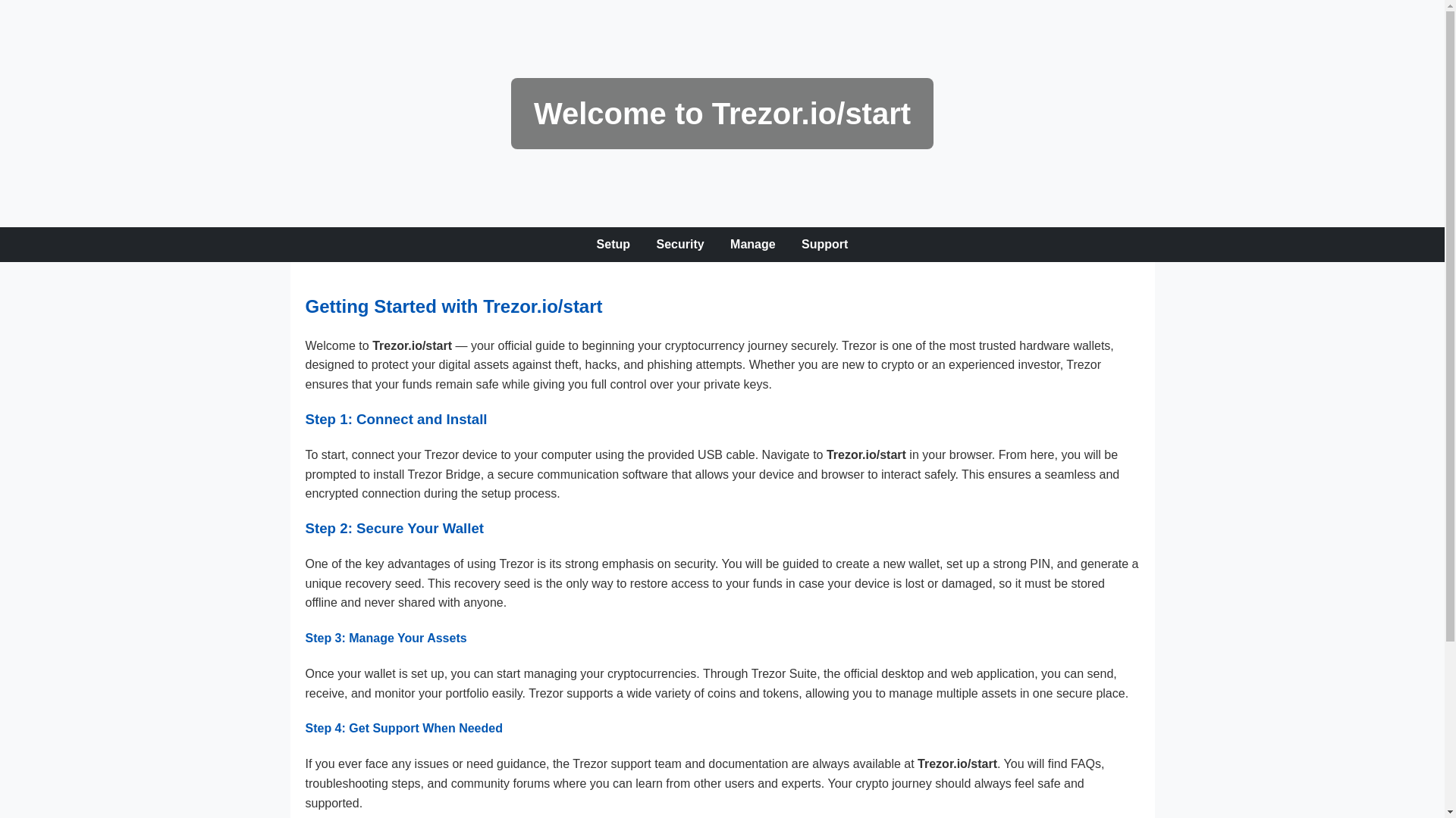 website screenshot of https://start-trezo-io-faq.pages.dev/