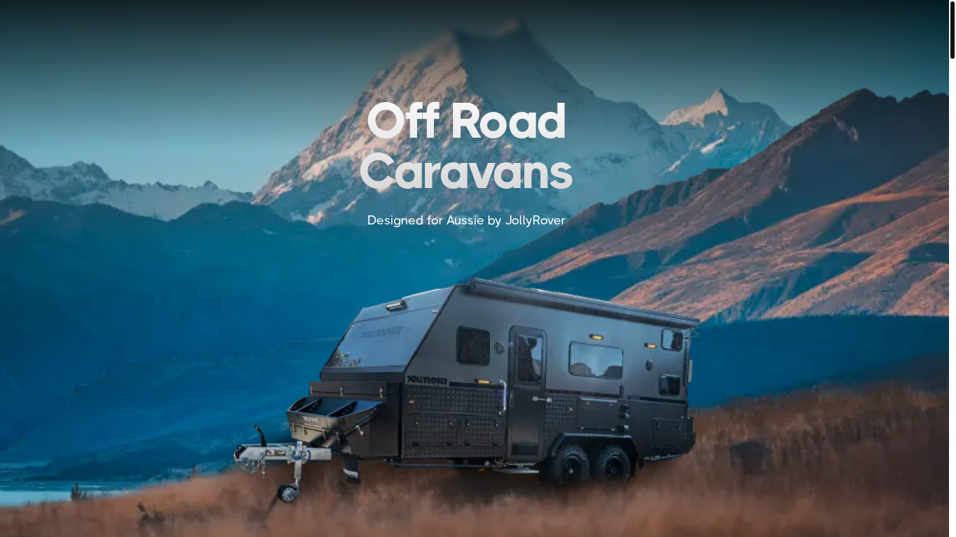 website screenshot of https://jollyrovercaravans.com.au/