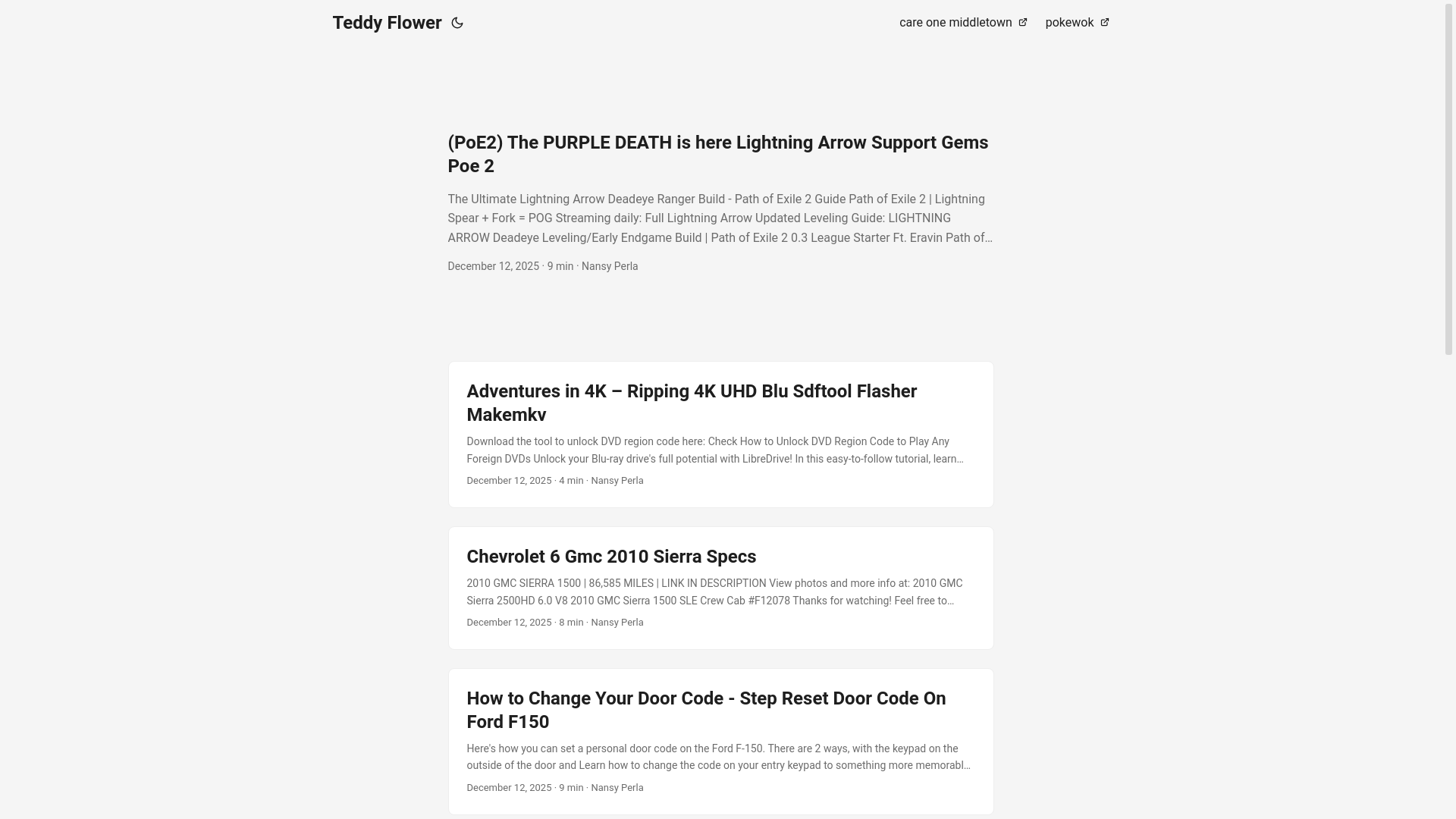 website screenshot of https://teddyflower.pages.dev/