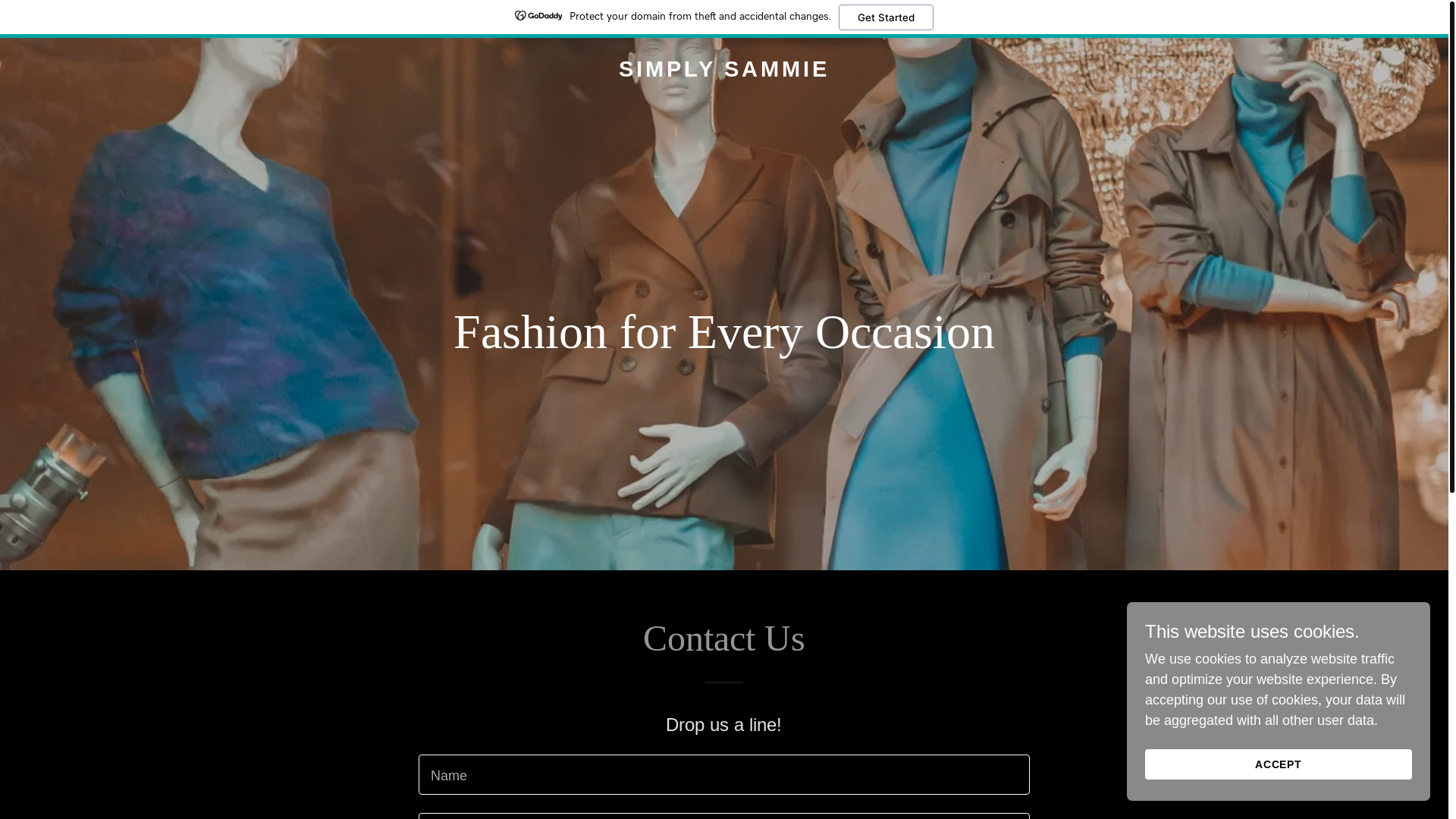 website screenshot of https://simplysammie.com/