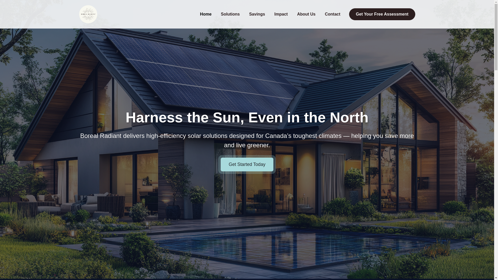 website screenshot of https://borealradiant.com/