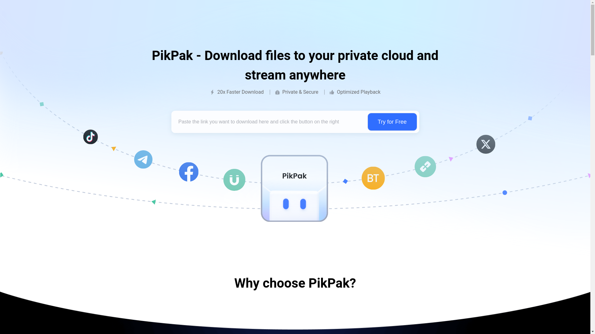 website screenshot of https://mypikpak.net