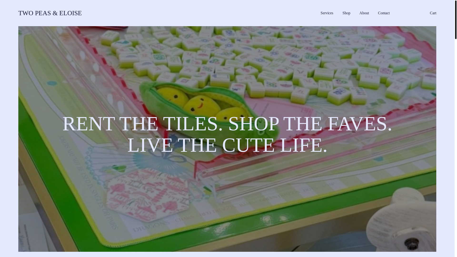 website screenshot of https://twopeasandeloise.com/