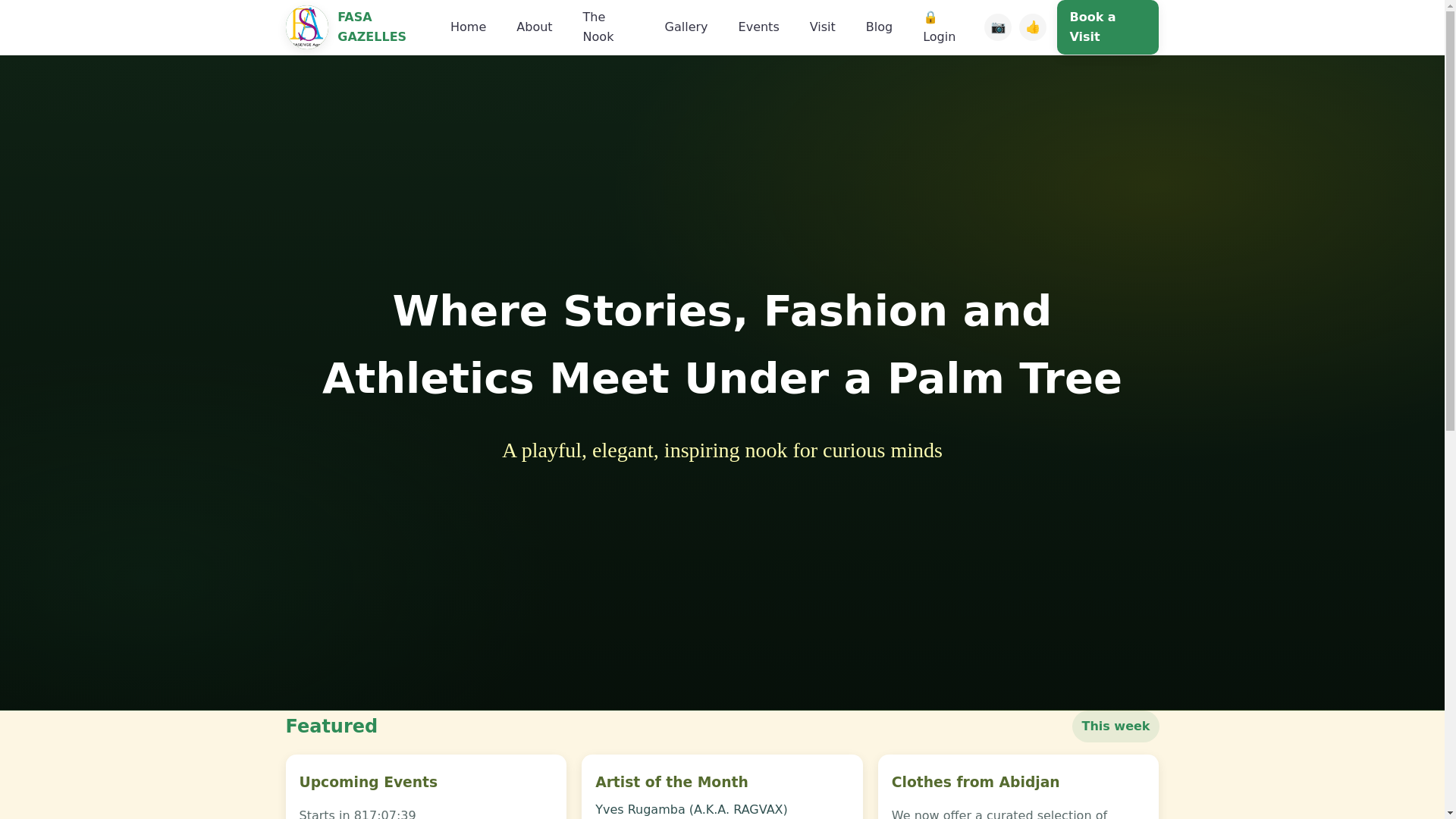 website screenshot of https://fasagazelles.xyz/