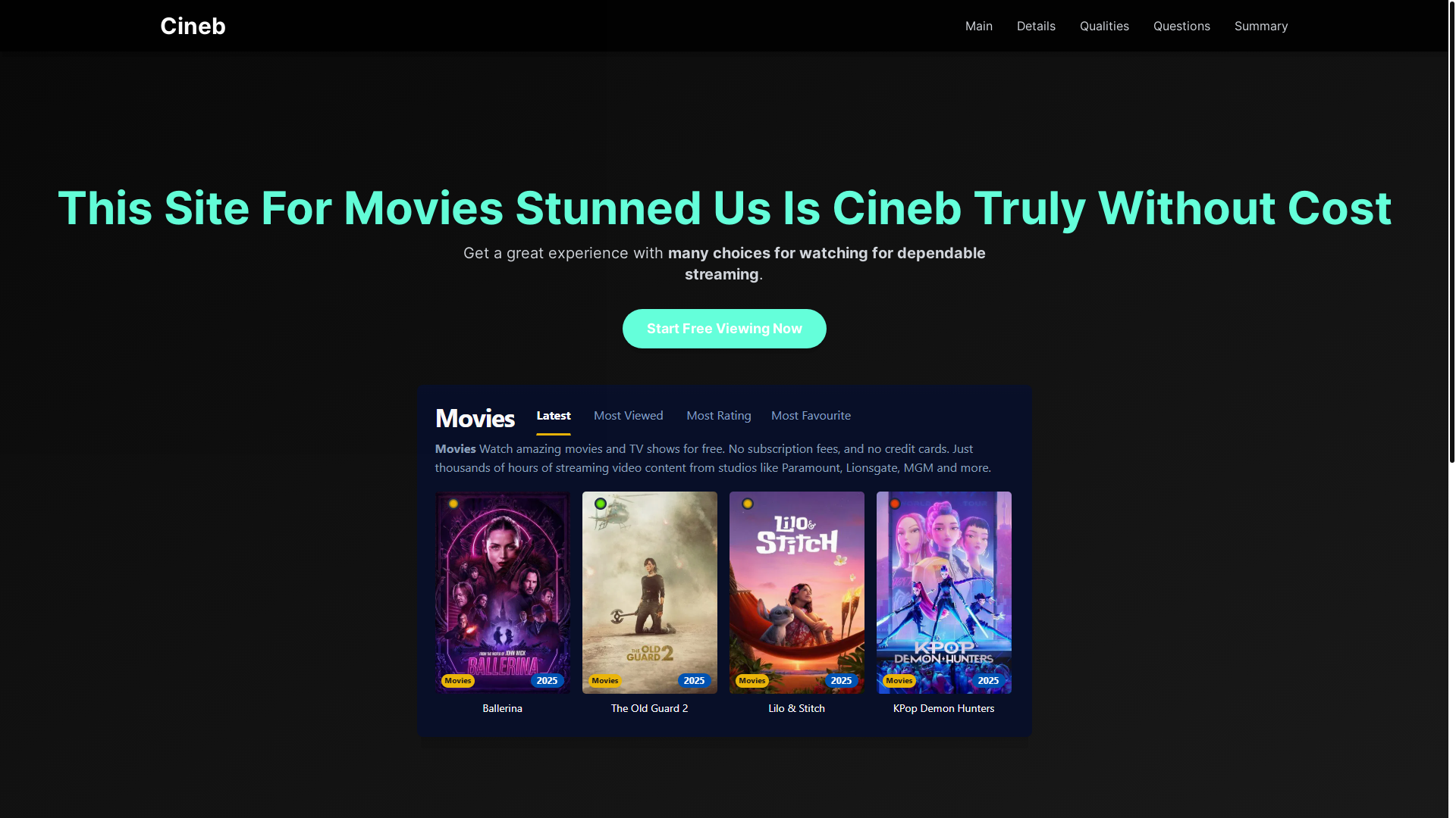 website screenshot of https://cineb-nfzh.pages.dev/