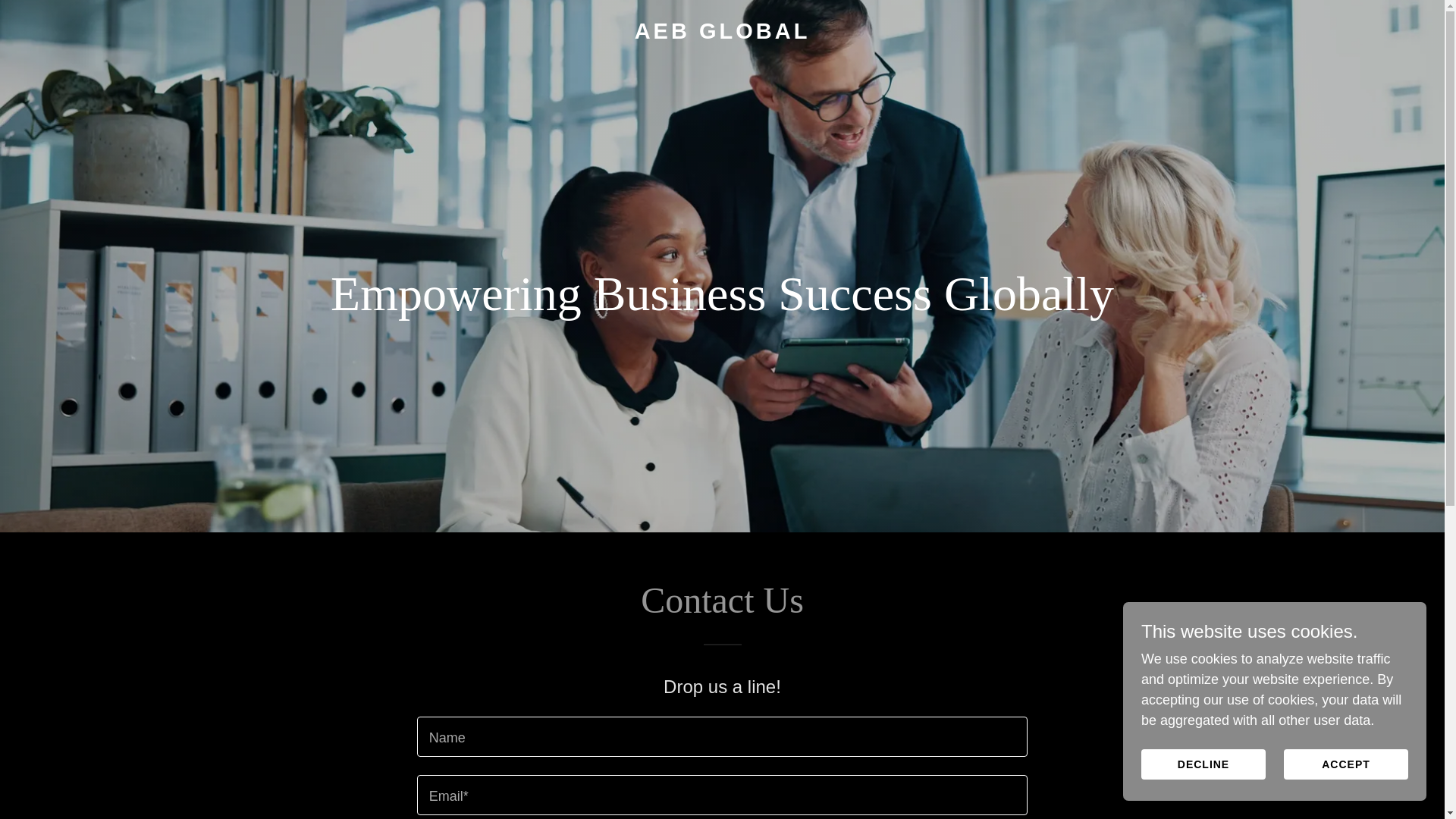 website screenshot of https://aebglobal.co/