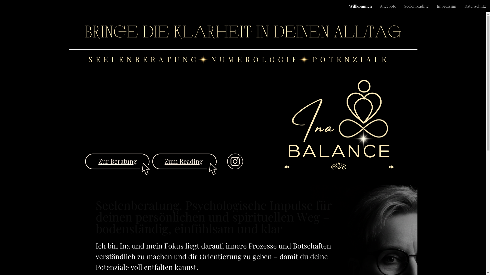 website screenshot of https://inabalance.de/