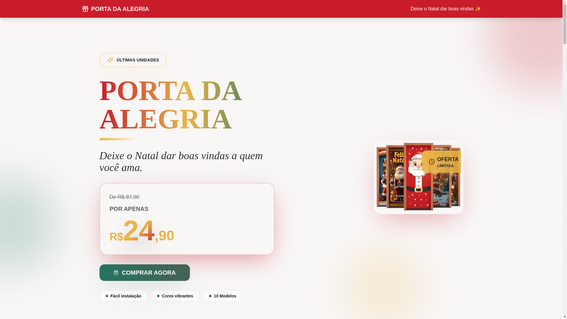 website screenshot of https://portadaalegria.site/