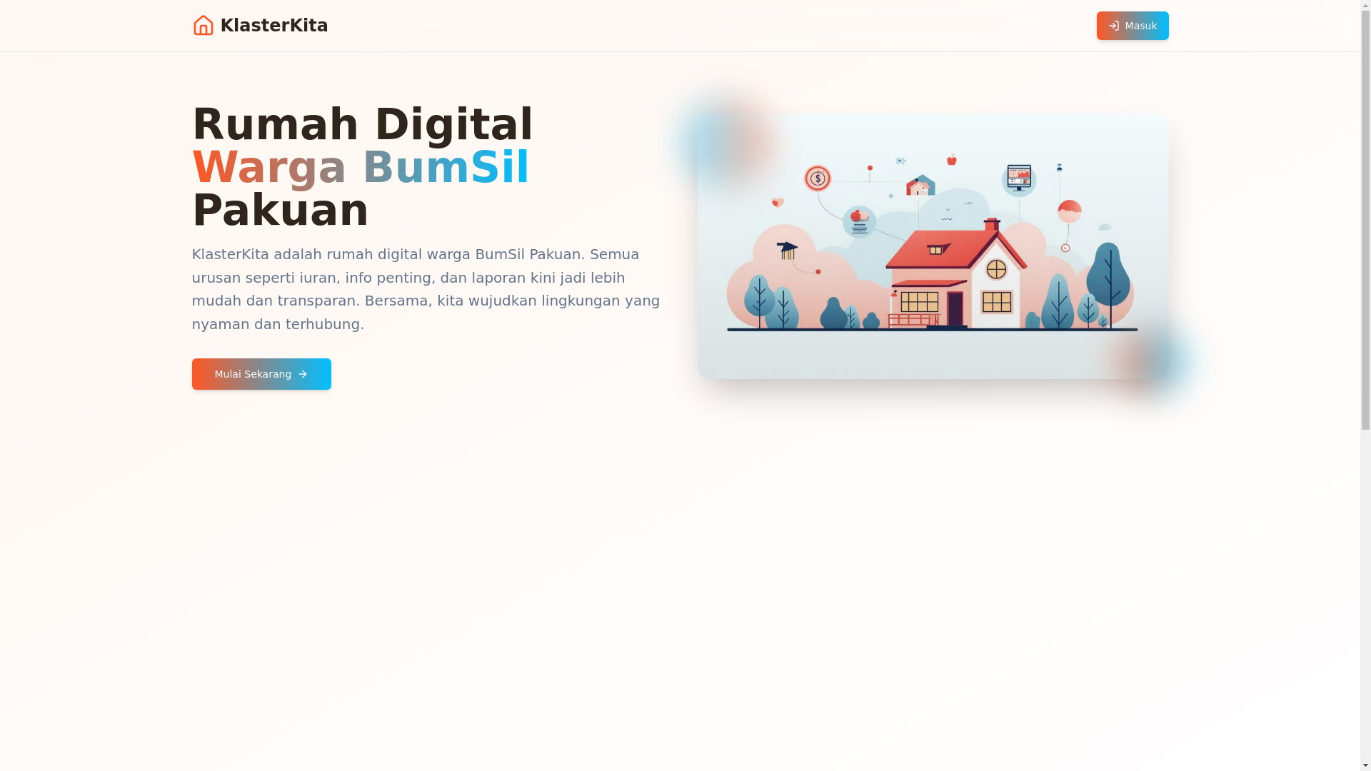 website screenshot of https://klasterkita.web.id/