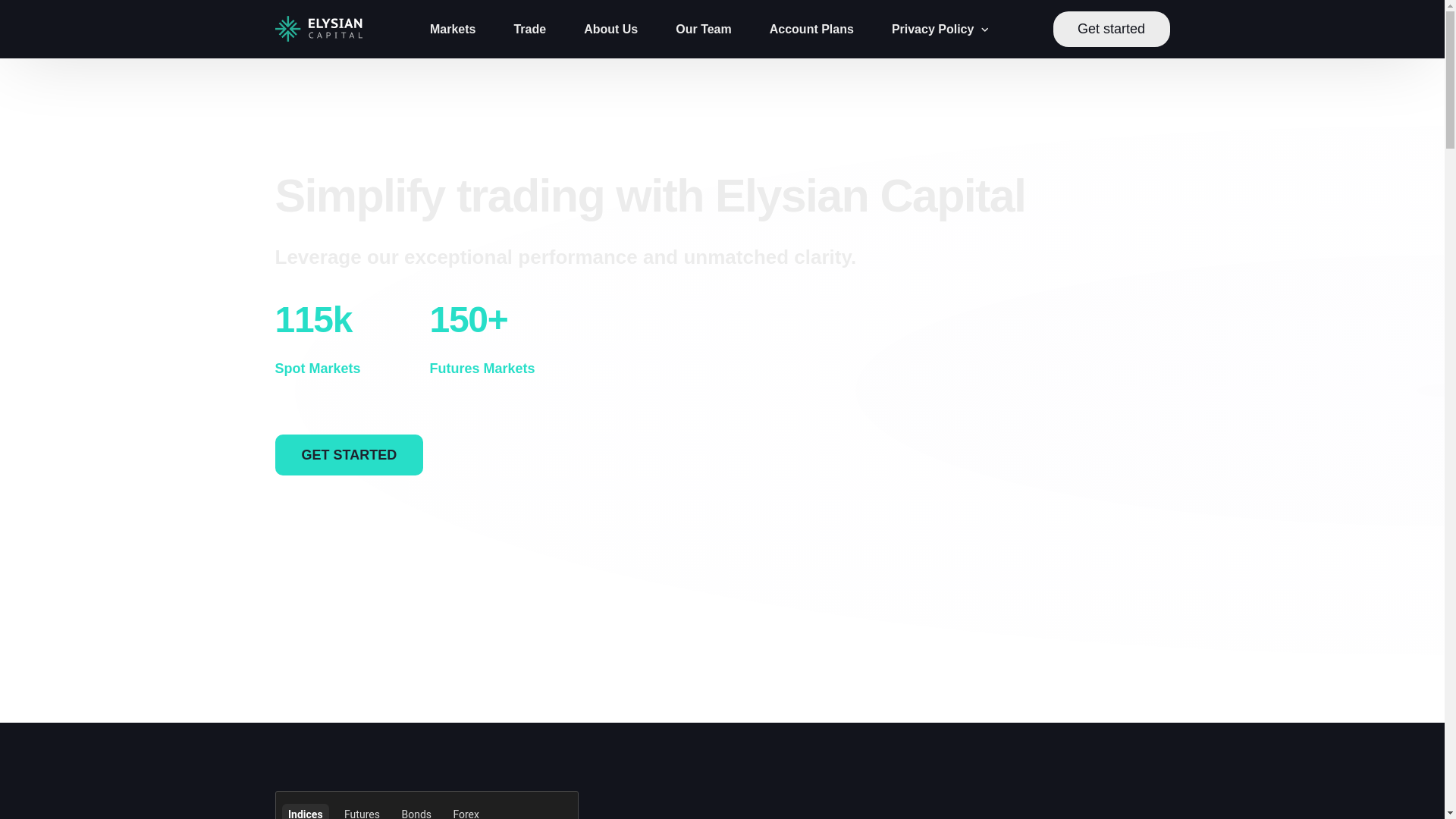 website screenshot of https://elysian-capital.com/