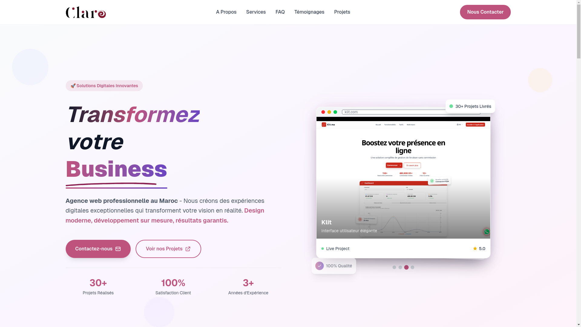 website screenshot of https://shawarmaandmore.ma/