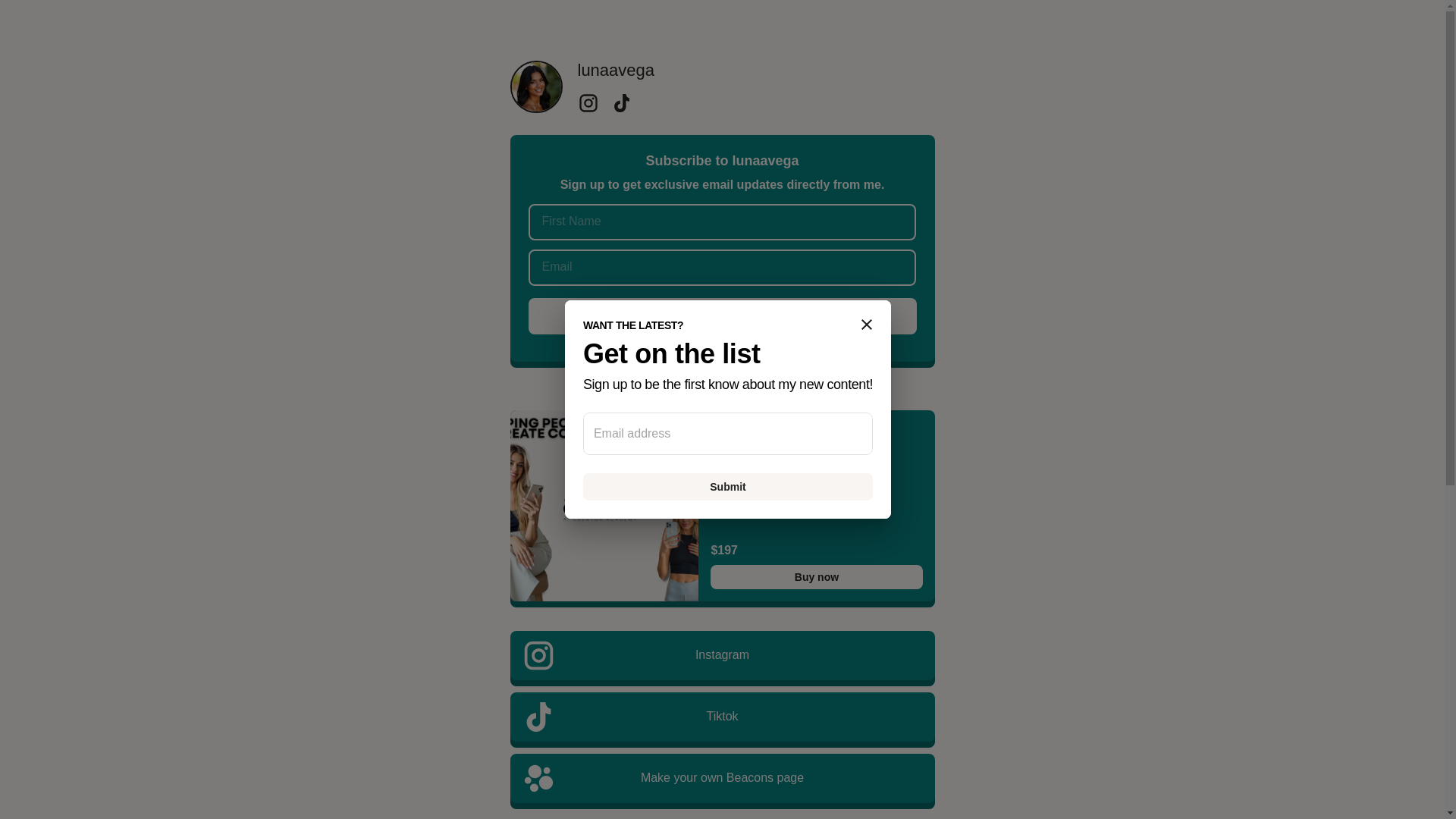 website screenshot of https://lunaavega.com/