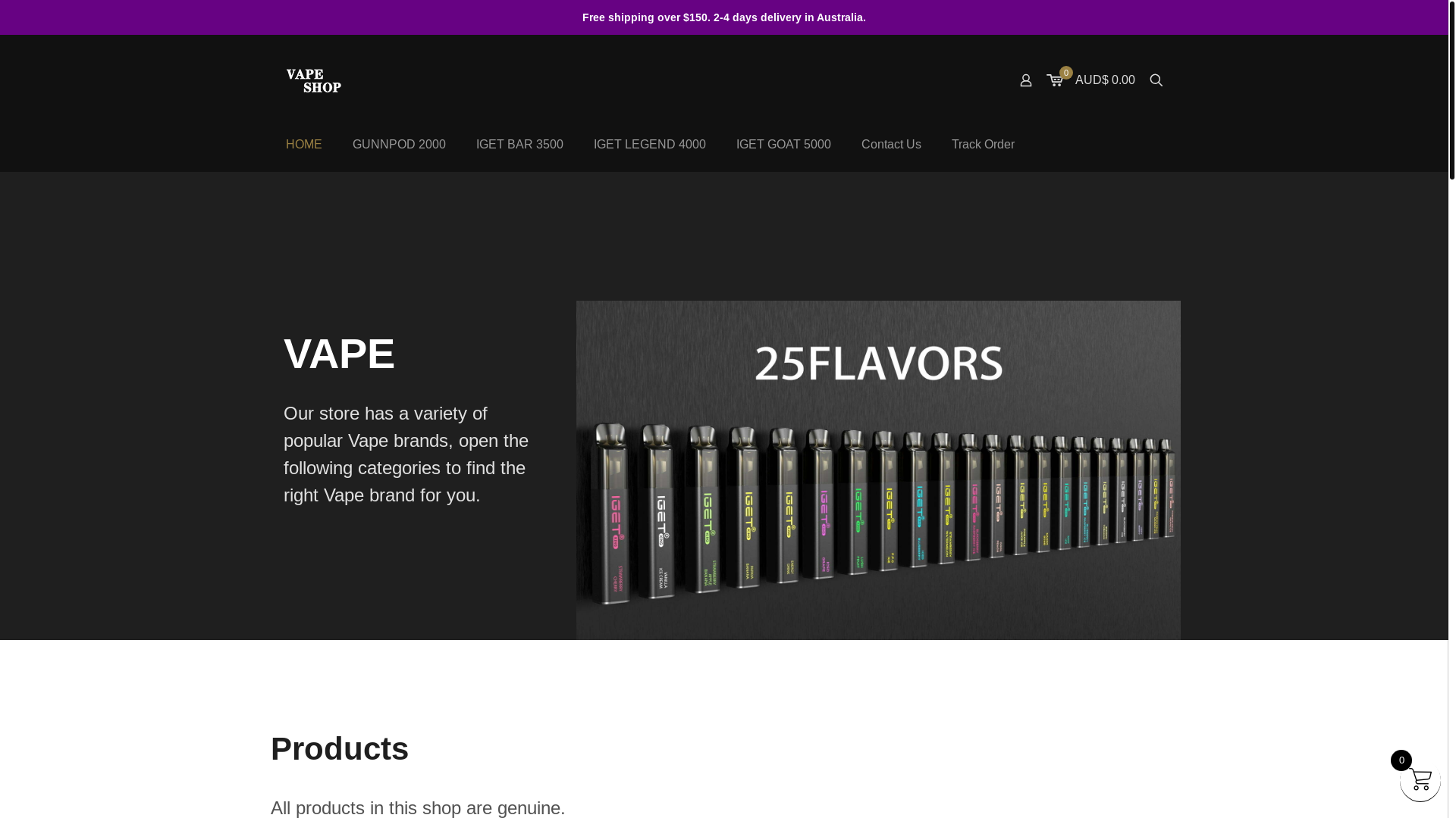 website screenshot of https://getvapebar.com/