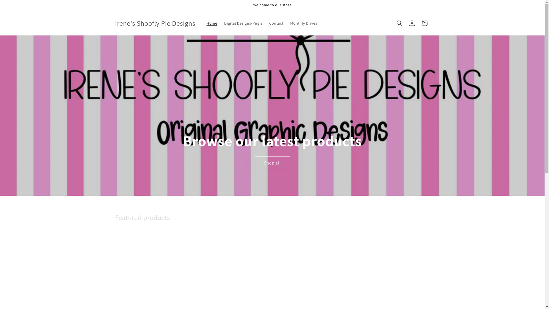 website screenshot of https://irenesshooflypiedesigns.com/