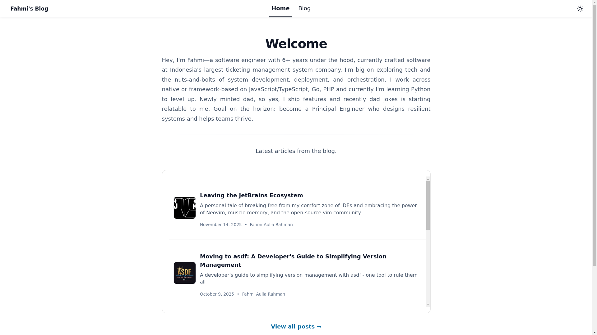 website screenshot of https://fahmiar.pages.dev/