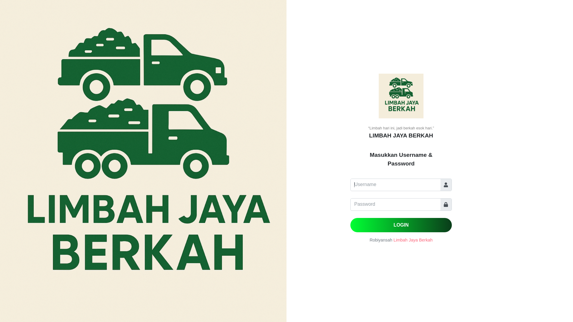 website screenshot of https://limbahjayaberkahbgr.my.id/