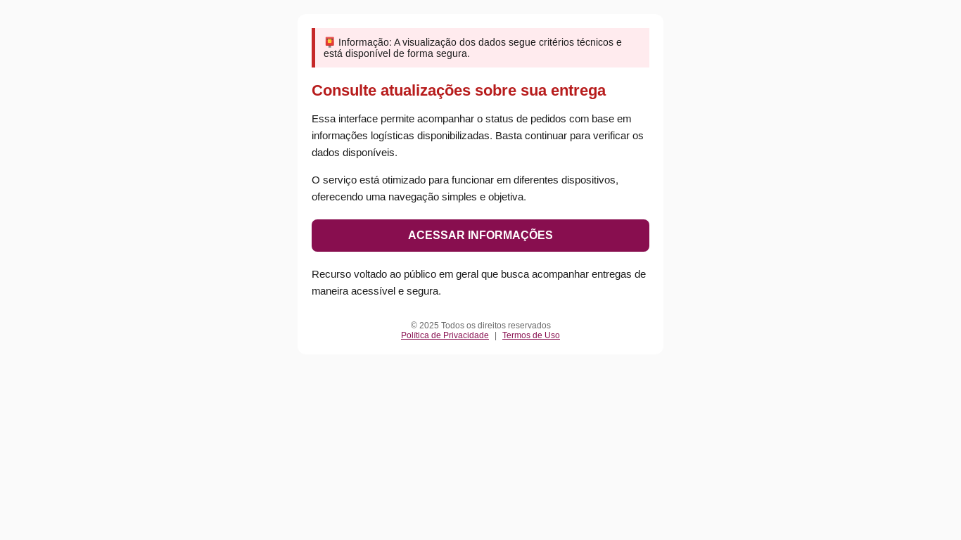 website screenshot of https://buscarencomendasbrasil.shop/