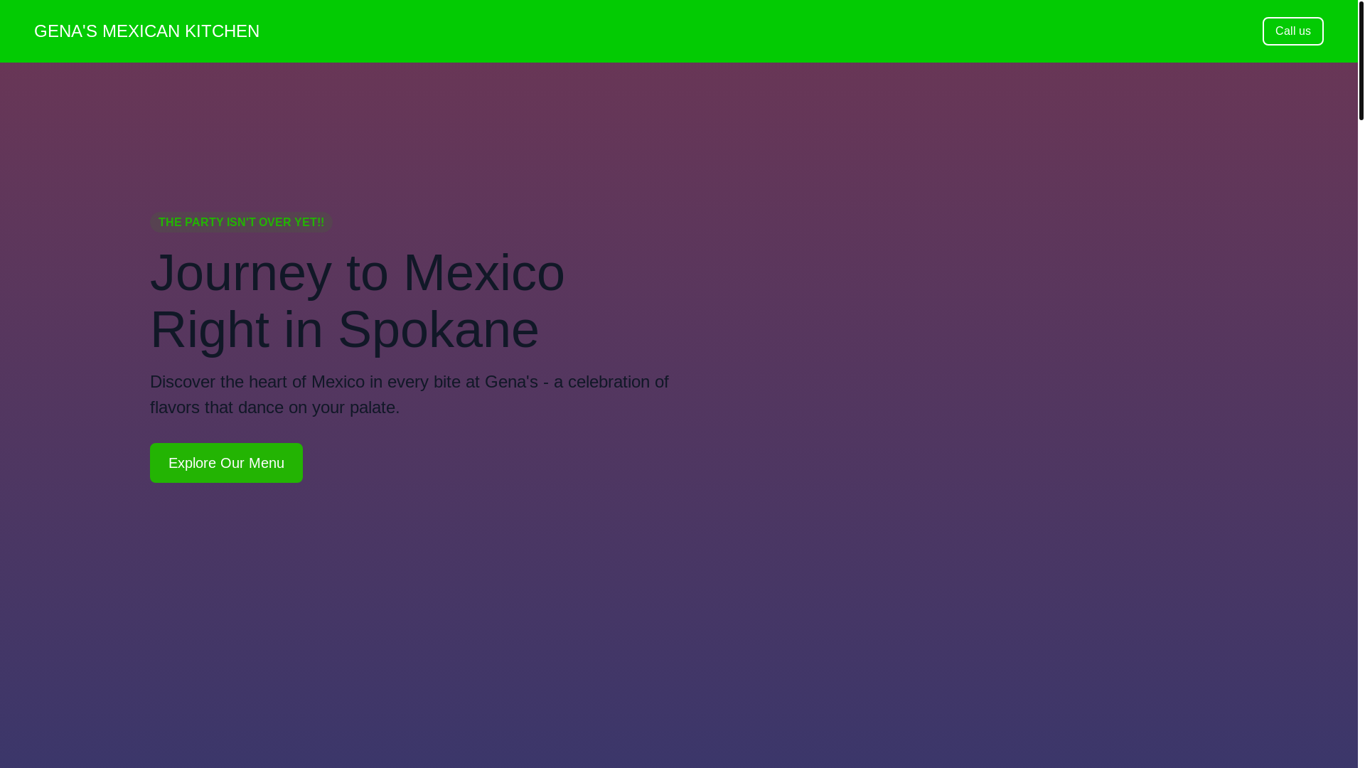 website screenshot of https://genasmexicankitchen.com/