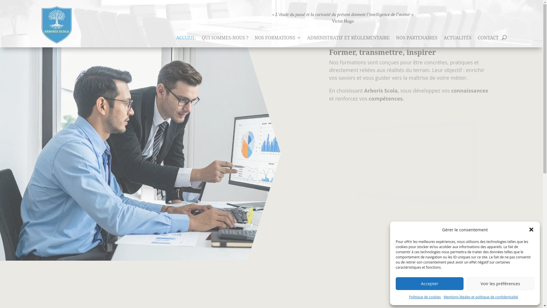 website screenshot of https://arboris-scola.com/