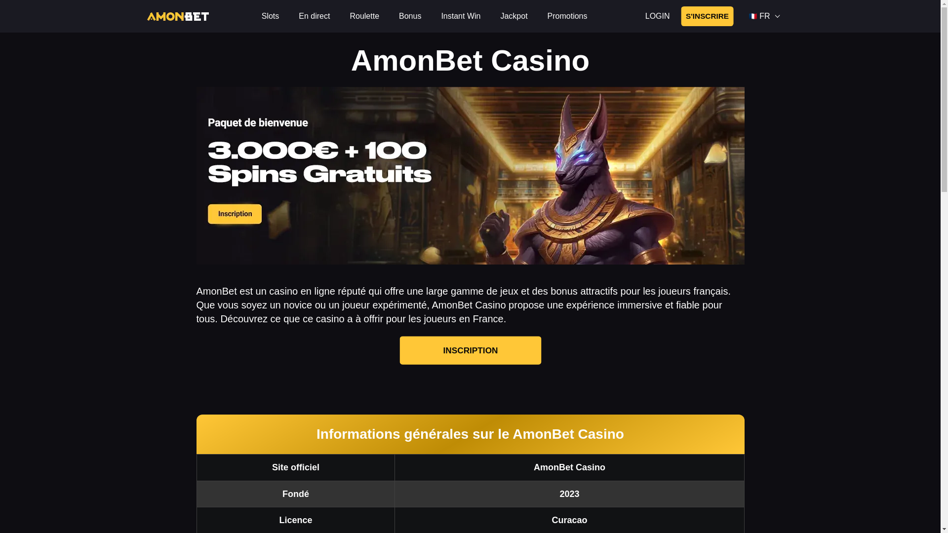website screenshot of https://amonbetcasino-fr-5387.pages.dev/