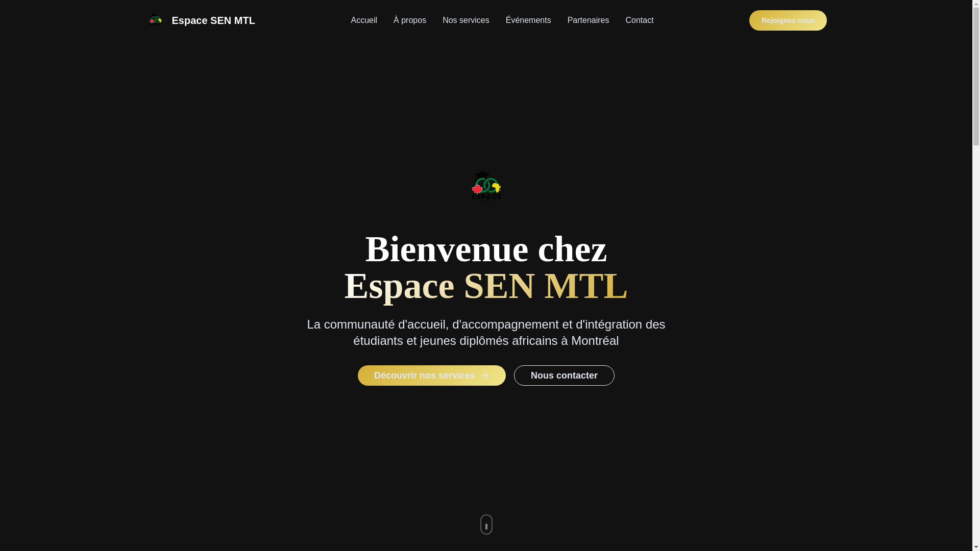 website screenshot of https://espacesenmtl.org/
