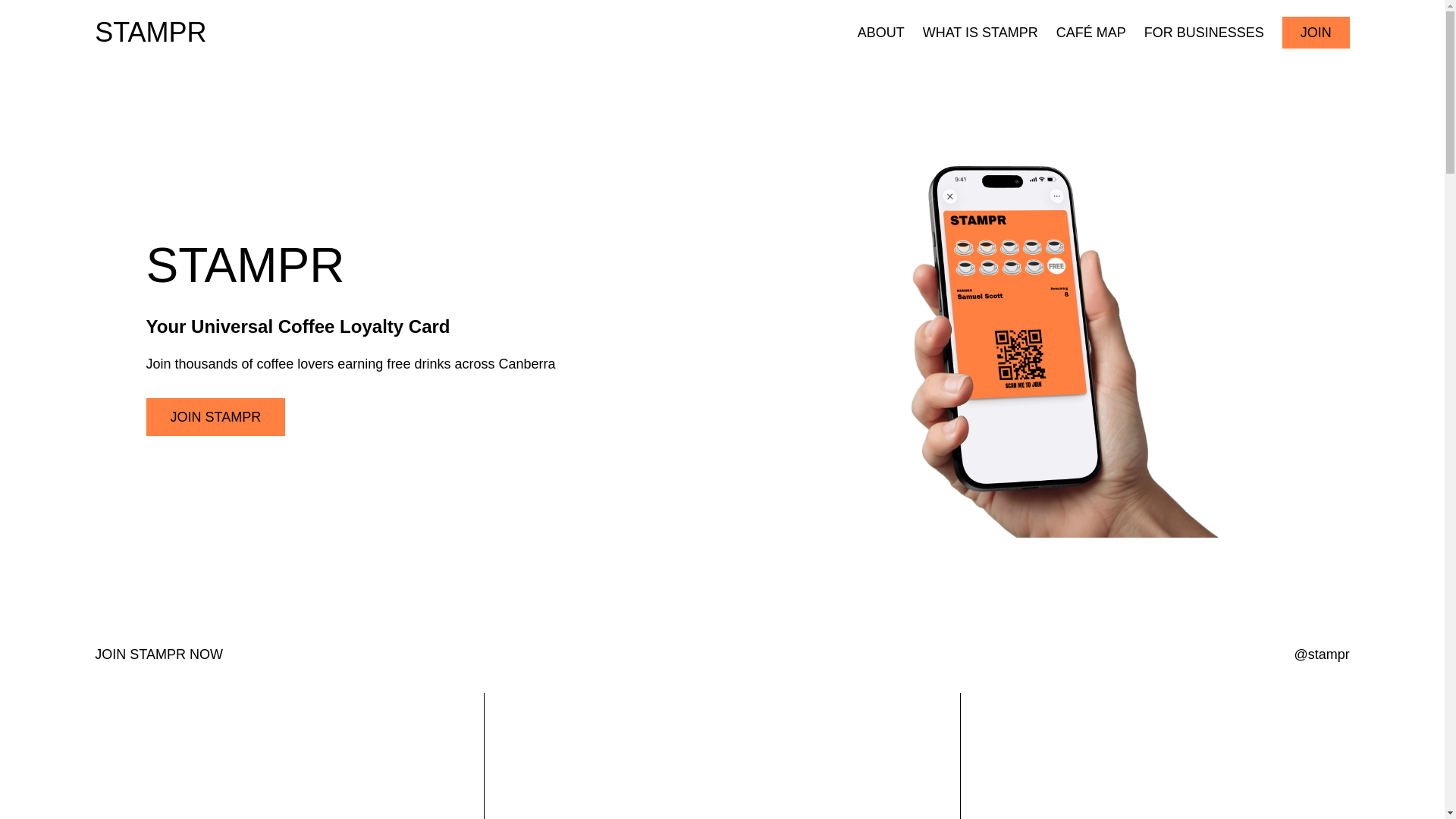 website screenshot of https://stampr.com.au/