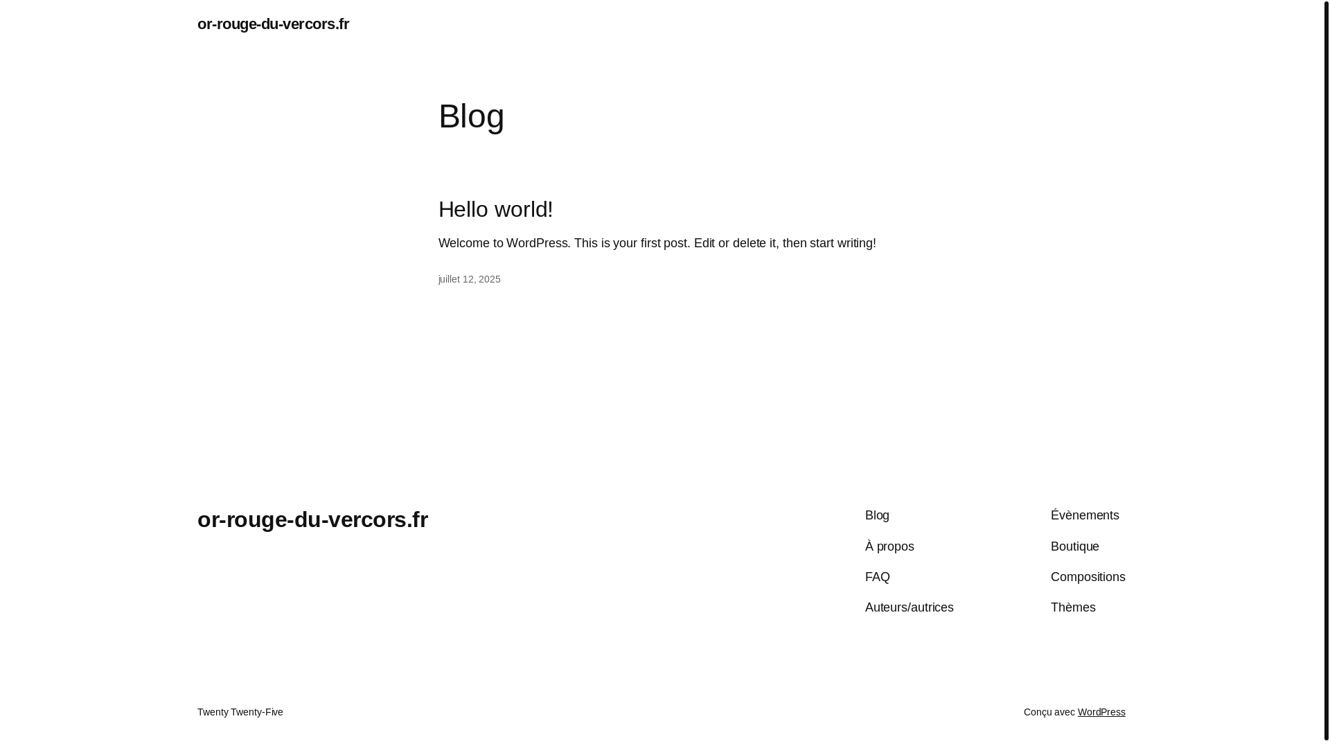 website screenshot of https://or-rouge-du-vercors.fr/