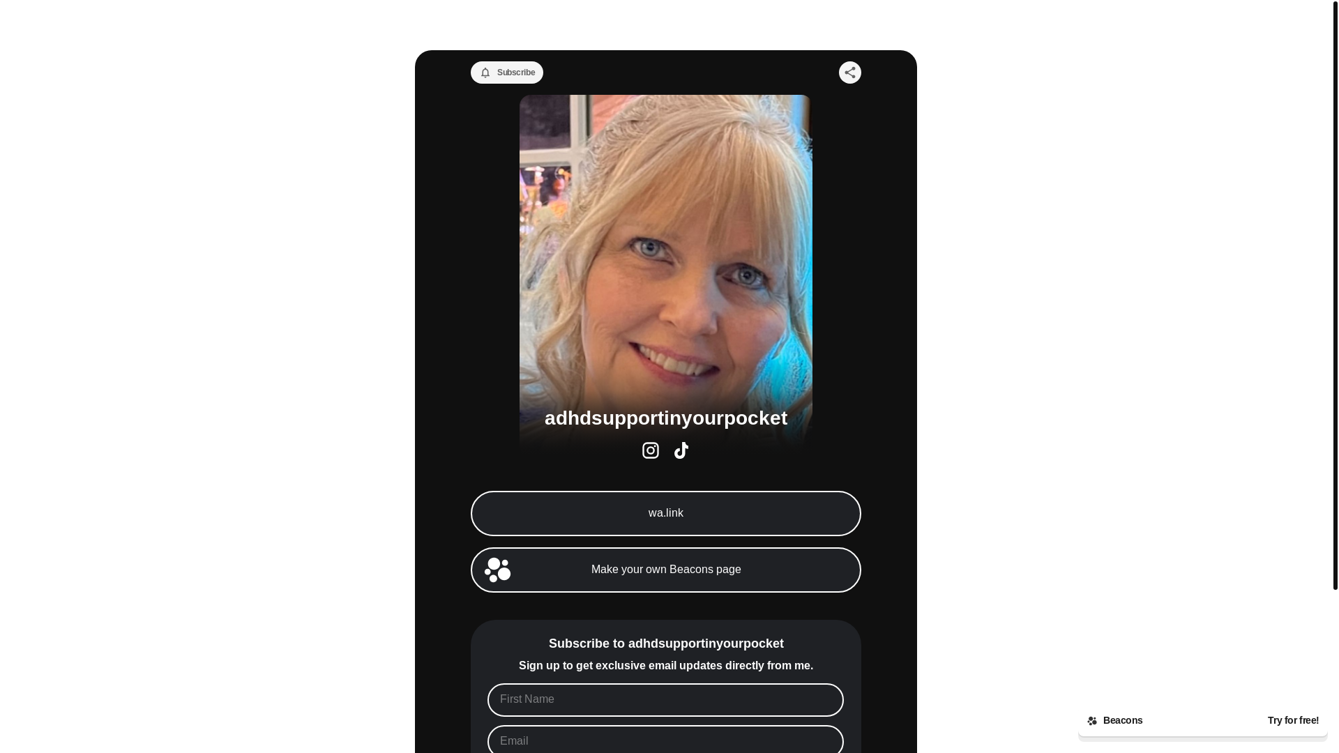 website screenshot of https://adhdinyourpocket.com/