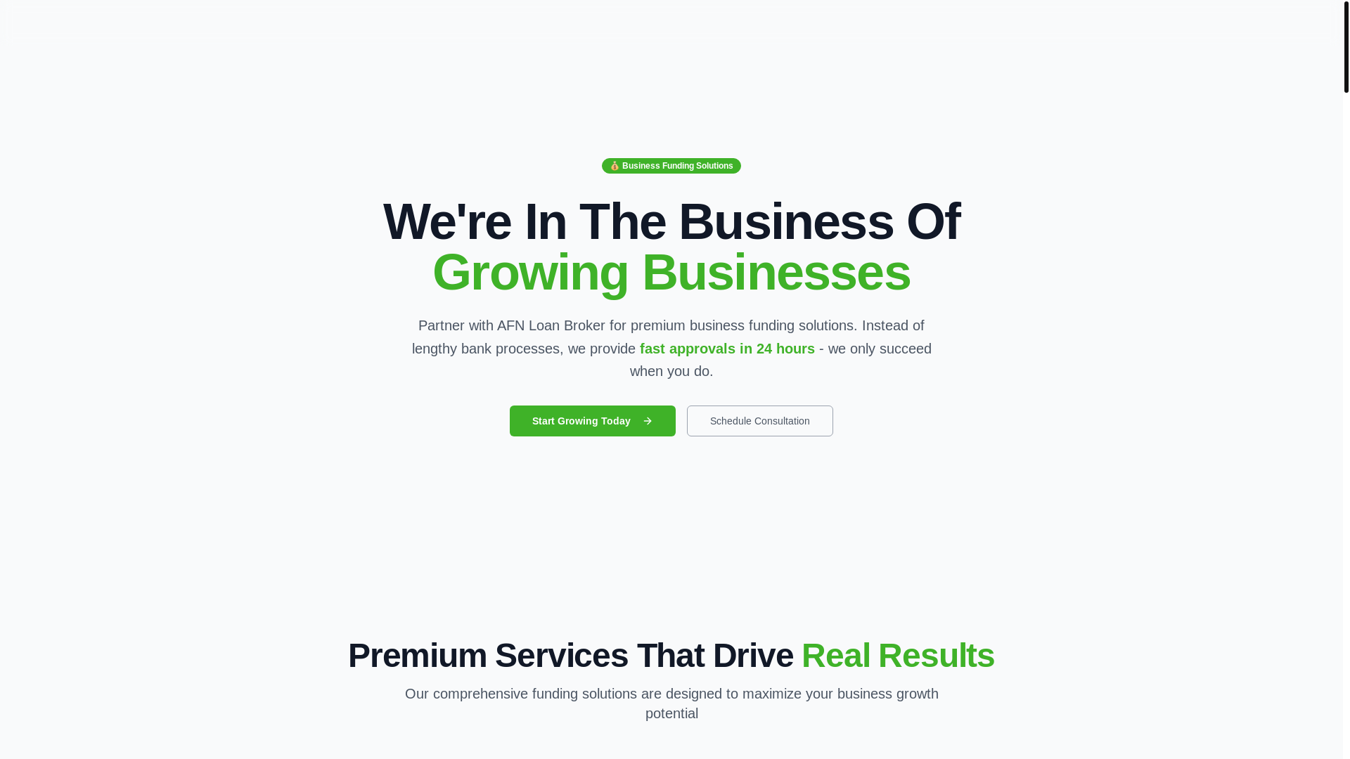 website screenshot of https://afnloanbroker.com/