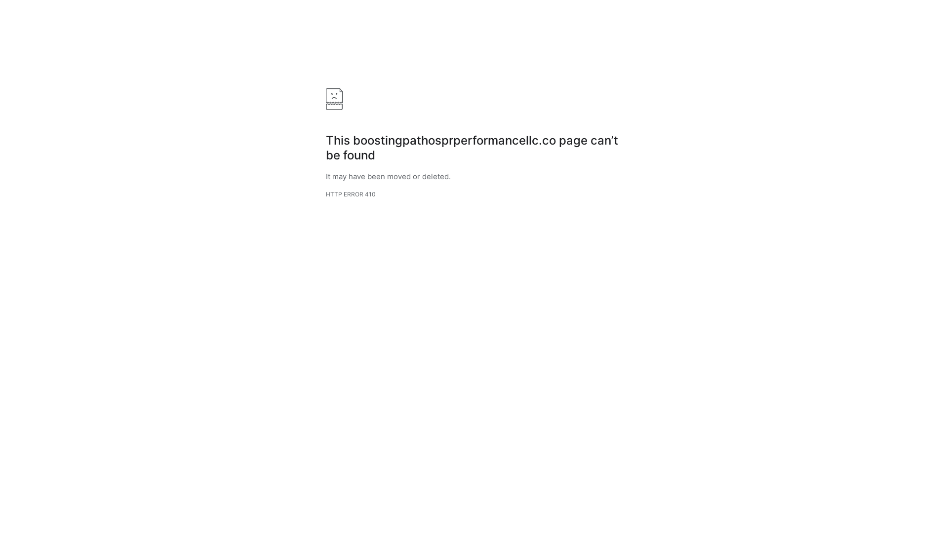 website screenshot of https://boostingpathosprperformancellc.co/