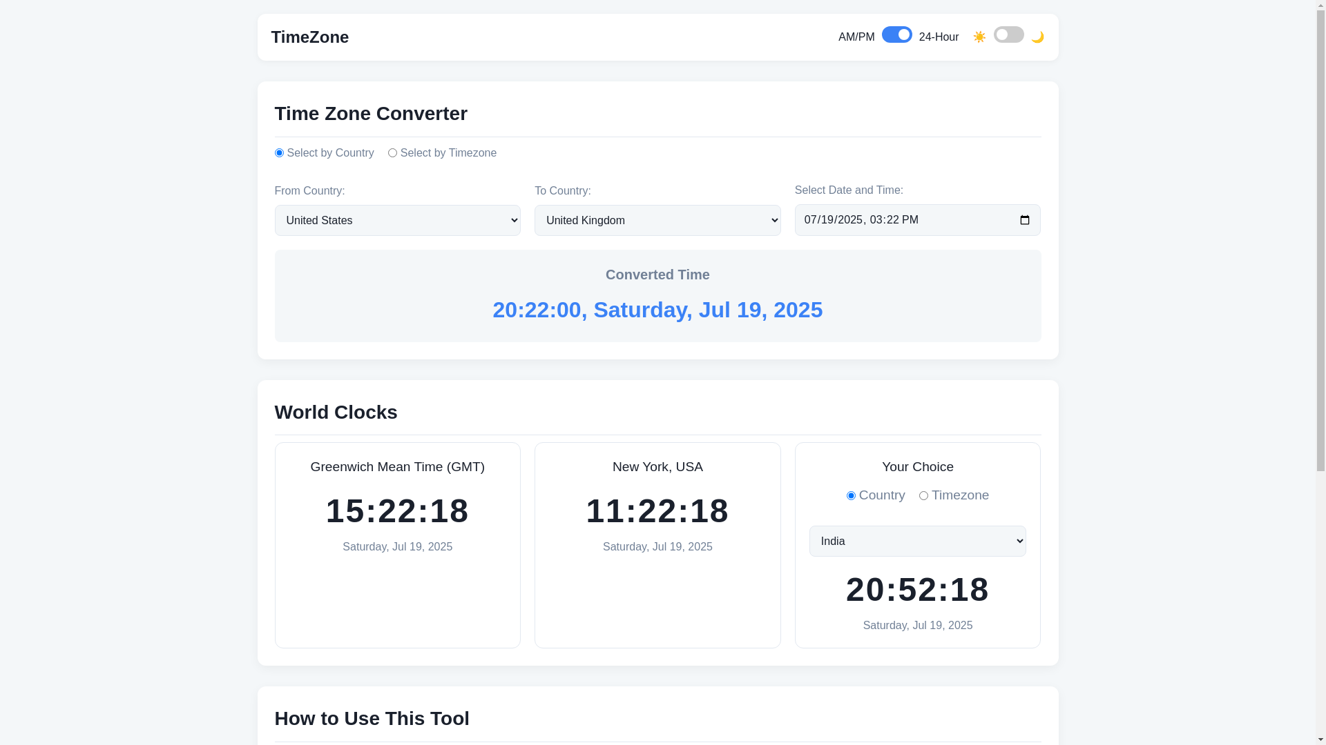 website screenshot of https://dateandtimewizard.pages.dev/