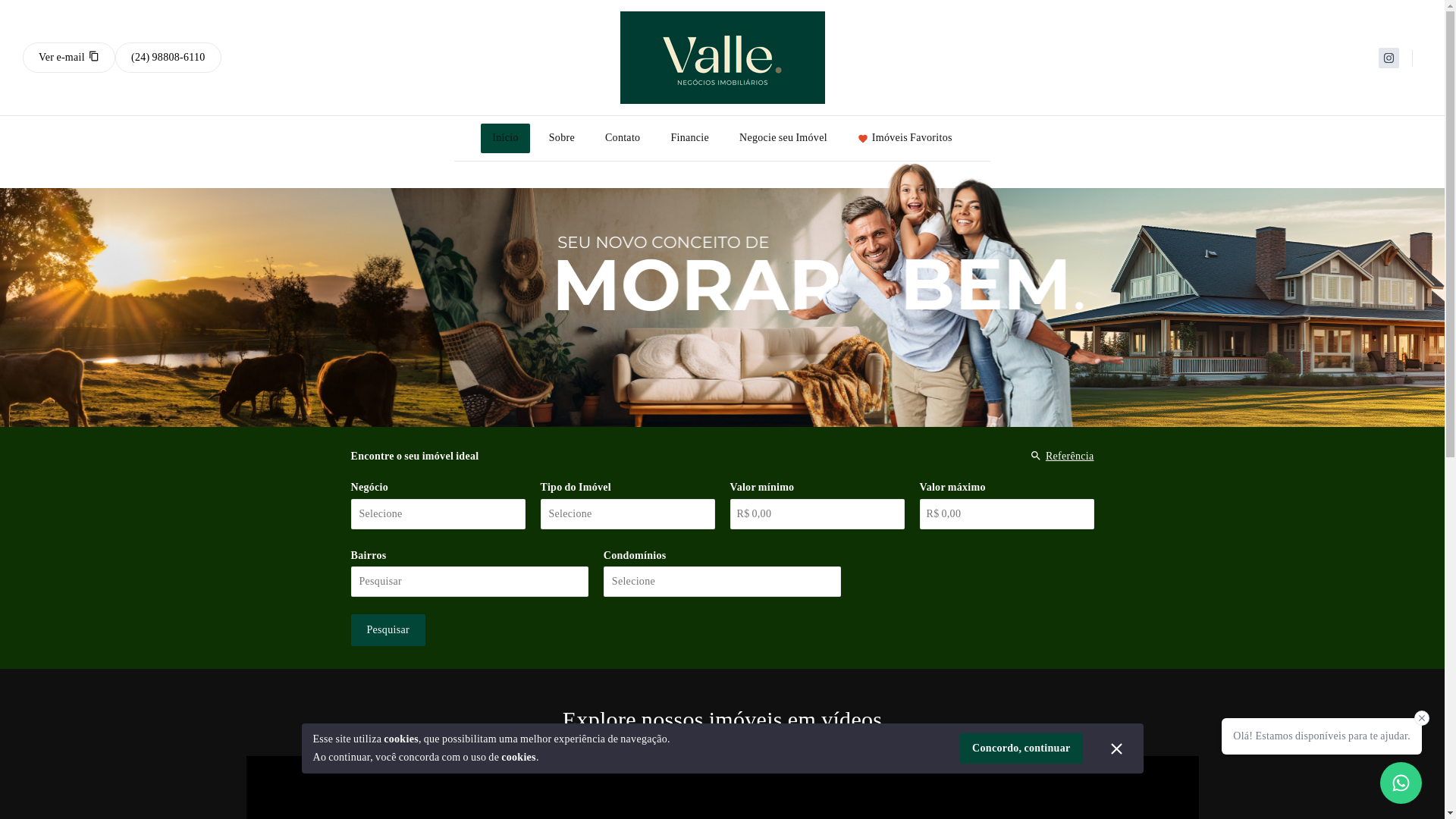 website screenshot of https://imobiliariavallerj.com.br/