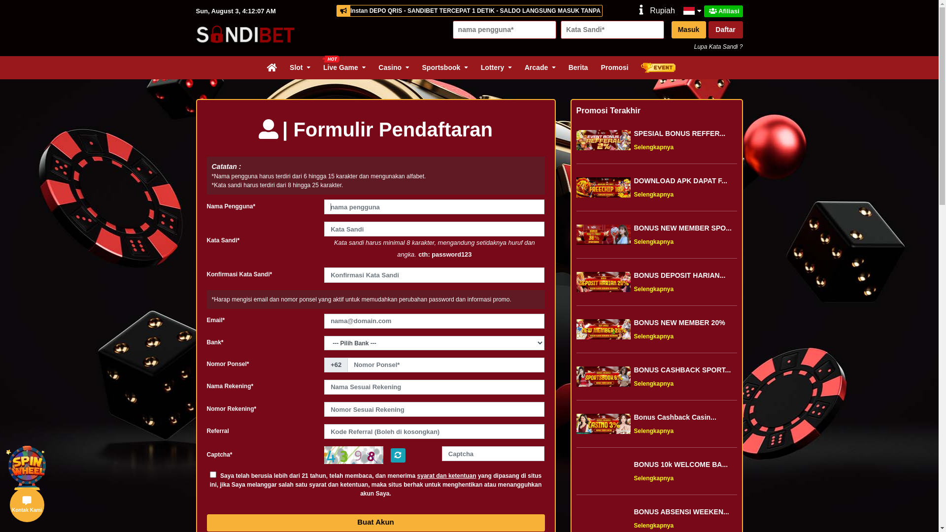 website screenshot of https://1sandibet.click/