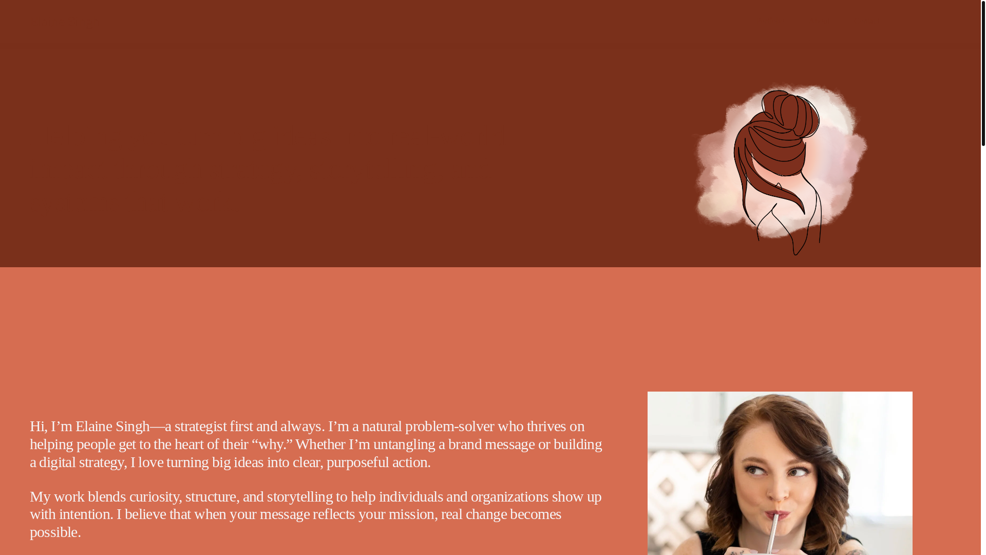 website screenshot of https://elainesingh.com/