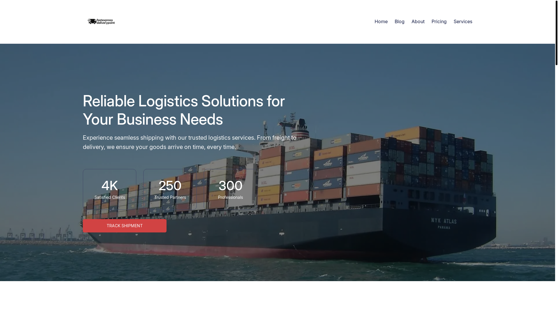 website screenshot of https://fastexpressdeliverypoint.com/