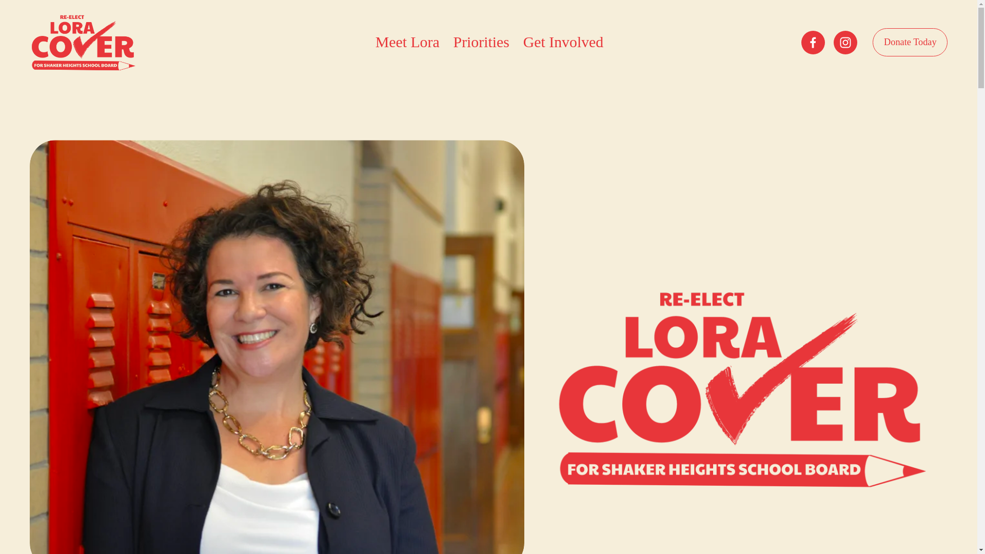 website screenshot of https://reelectloracover.com/