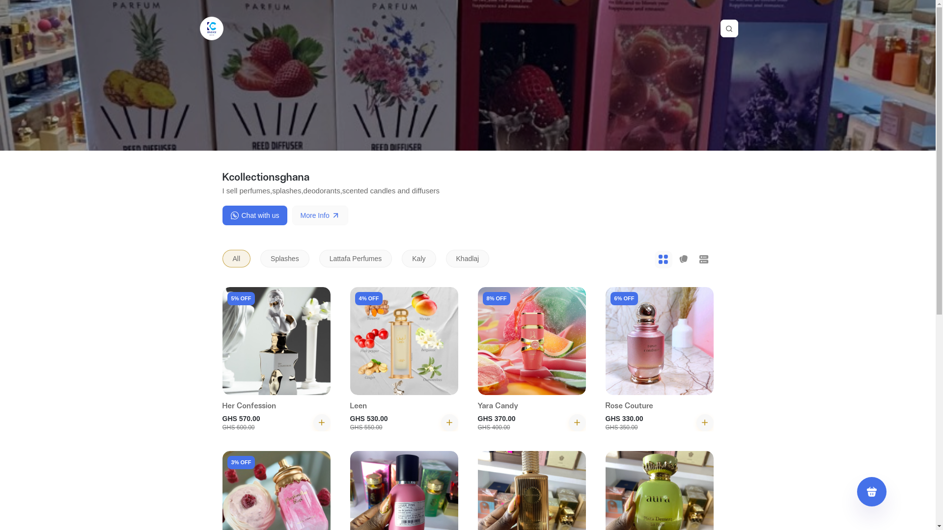 website screenshot of https://kcollectionsghana.com/