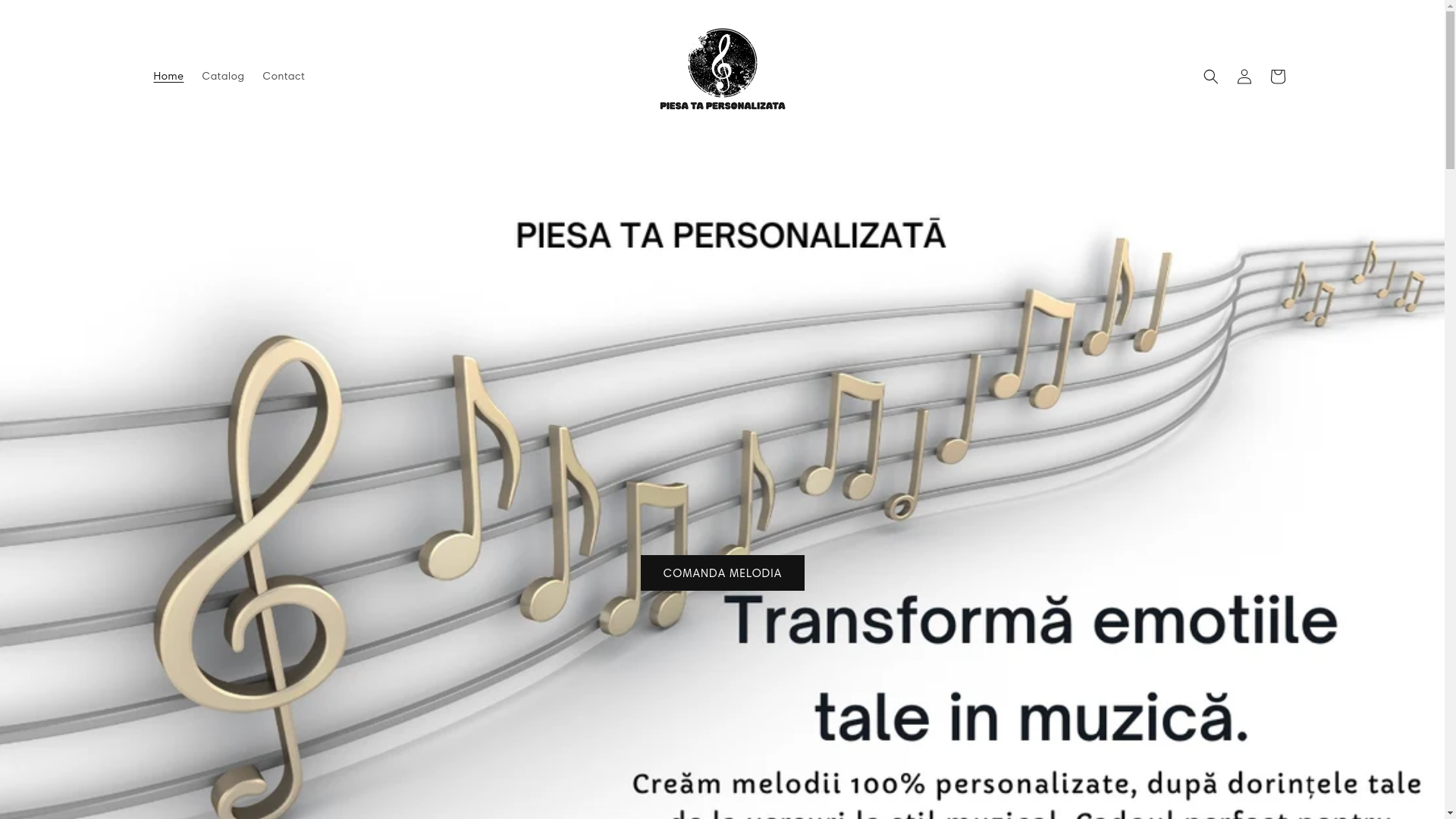 website screenshot of https://piesa-ta-personalizata.com/