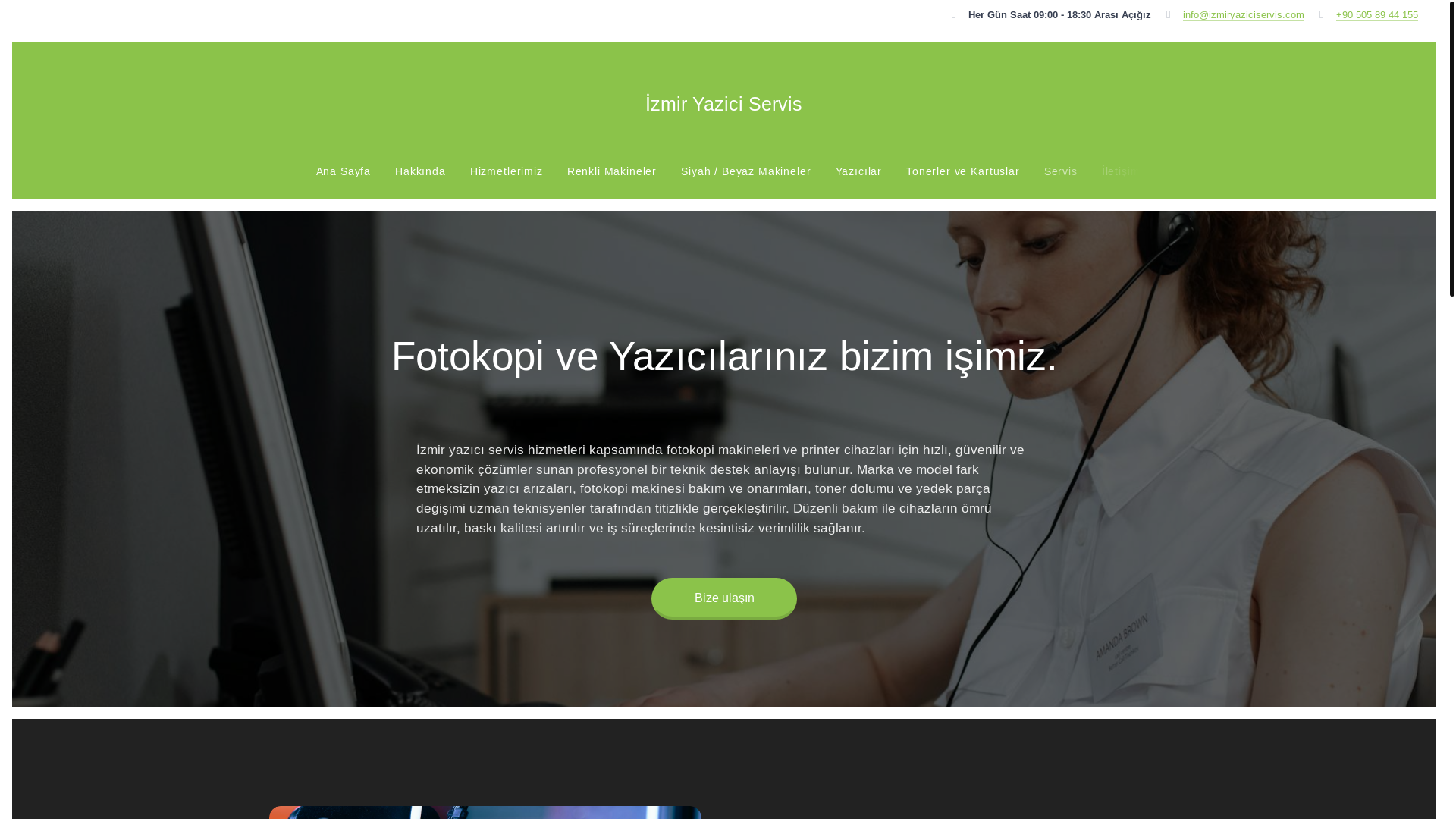 website screenshot of https://izmiryaziciservisi.com.tr/