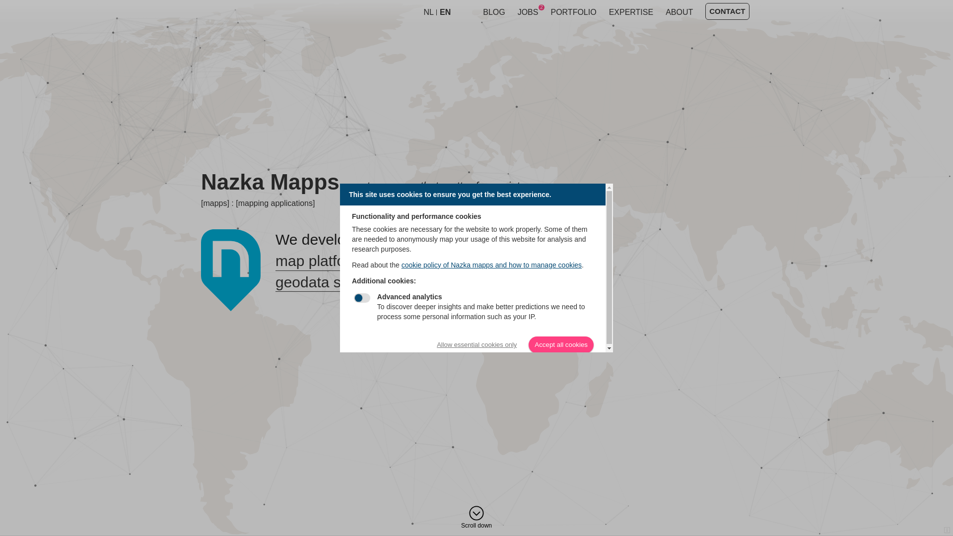 website screenshot of https://nazkatech.com/