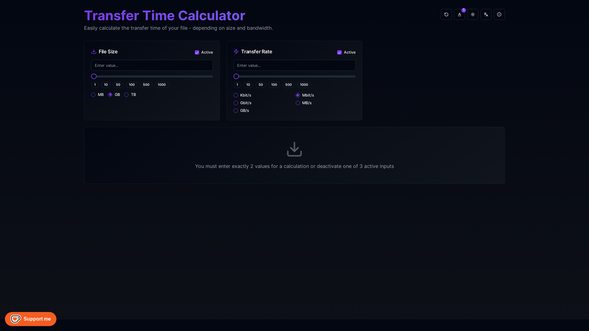 website screenshot of https://transfertime.pages.dev/