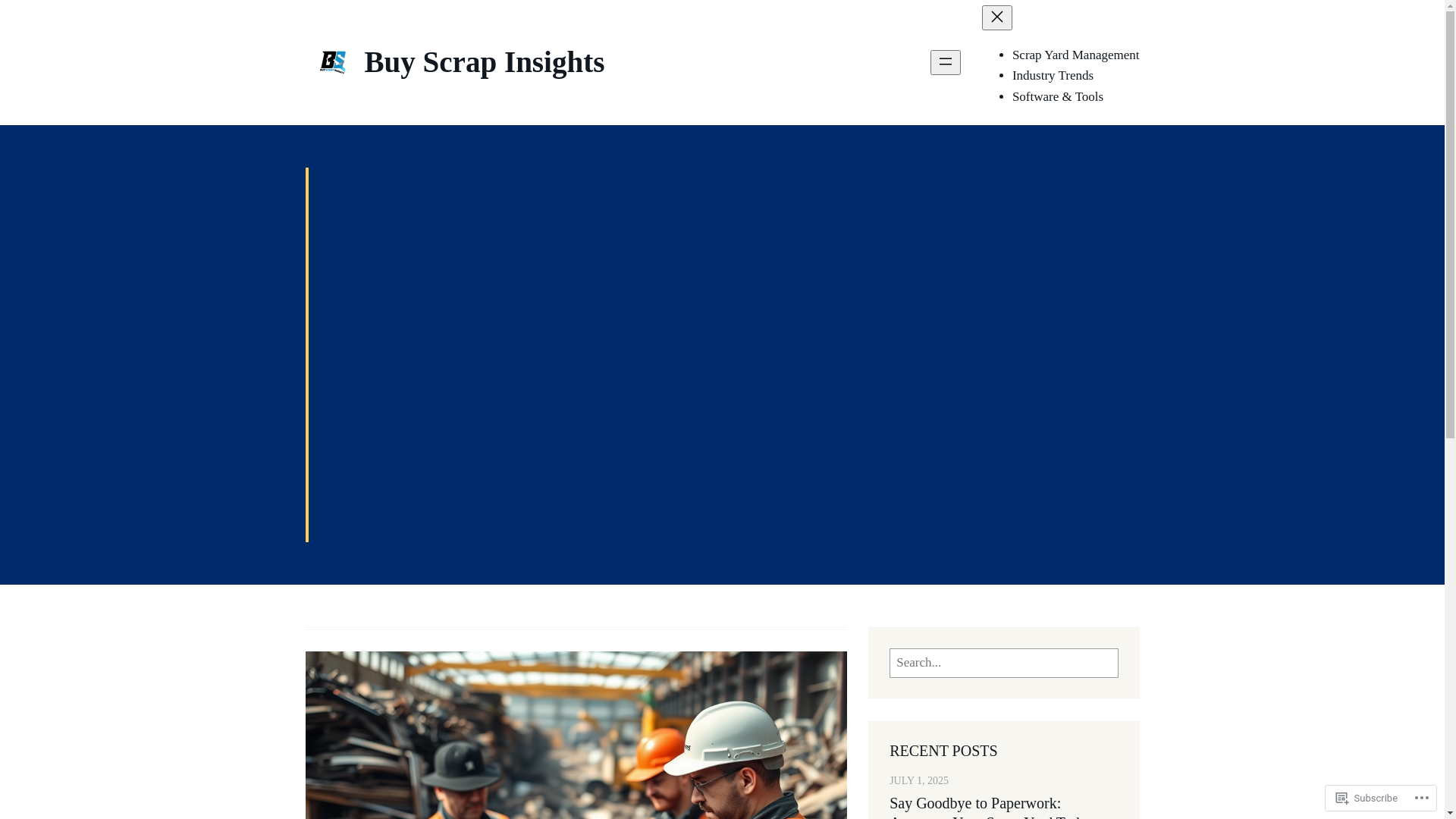 website screenshot of https://buyscrapinsights.com/