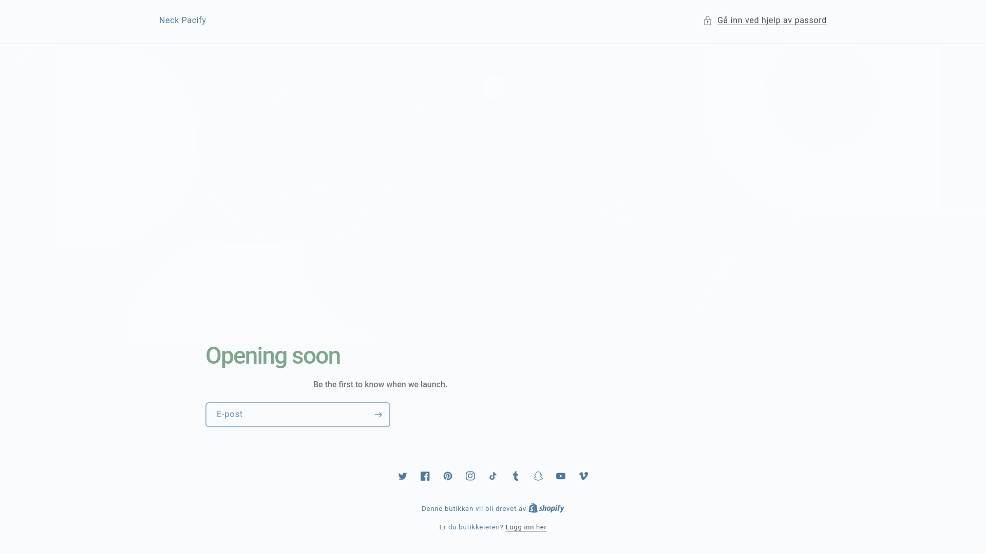 website screenshot of https://neckpacify.com/