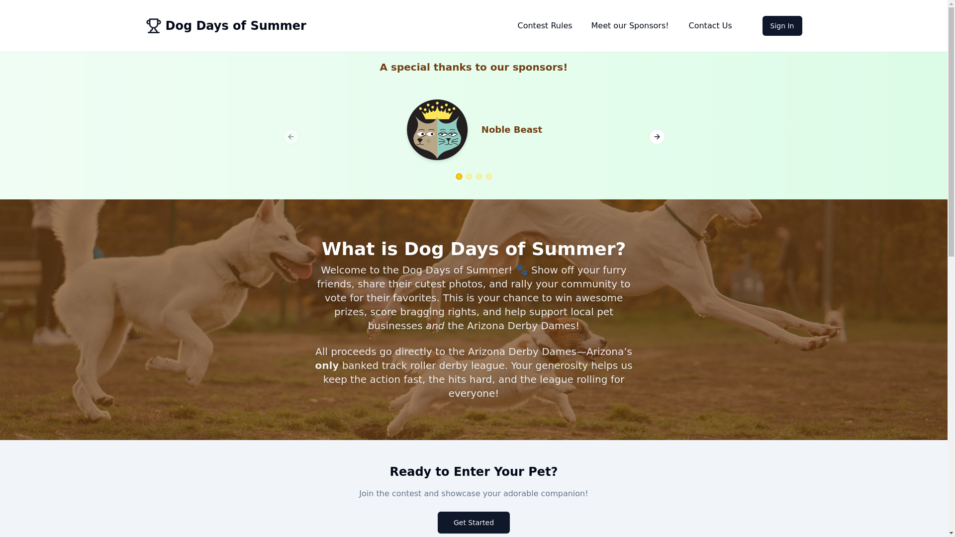 website screenshot of https://azdd-contest.org/