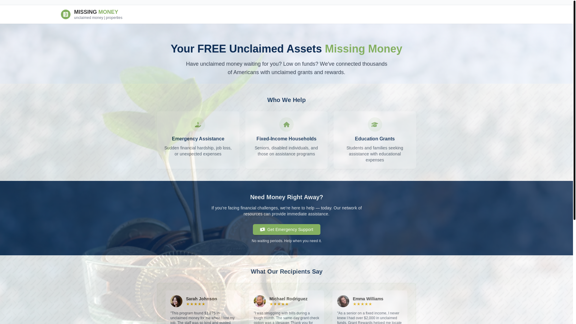 website screenshot of https://mytreasurycheck.pages.dev/