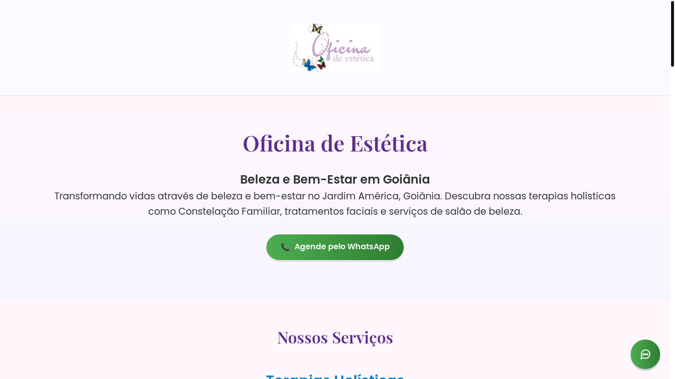 website screenshot of https://oficinadeesteticagoiania.pages.dev/