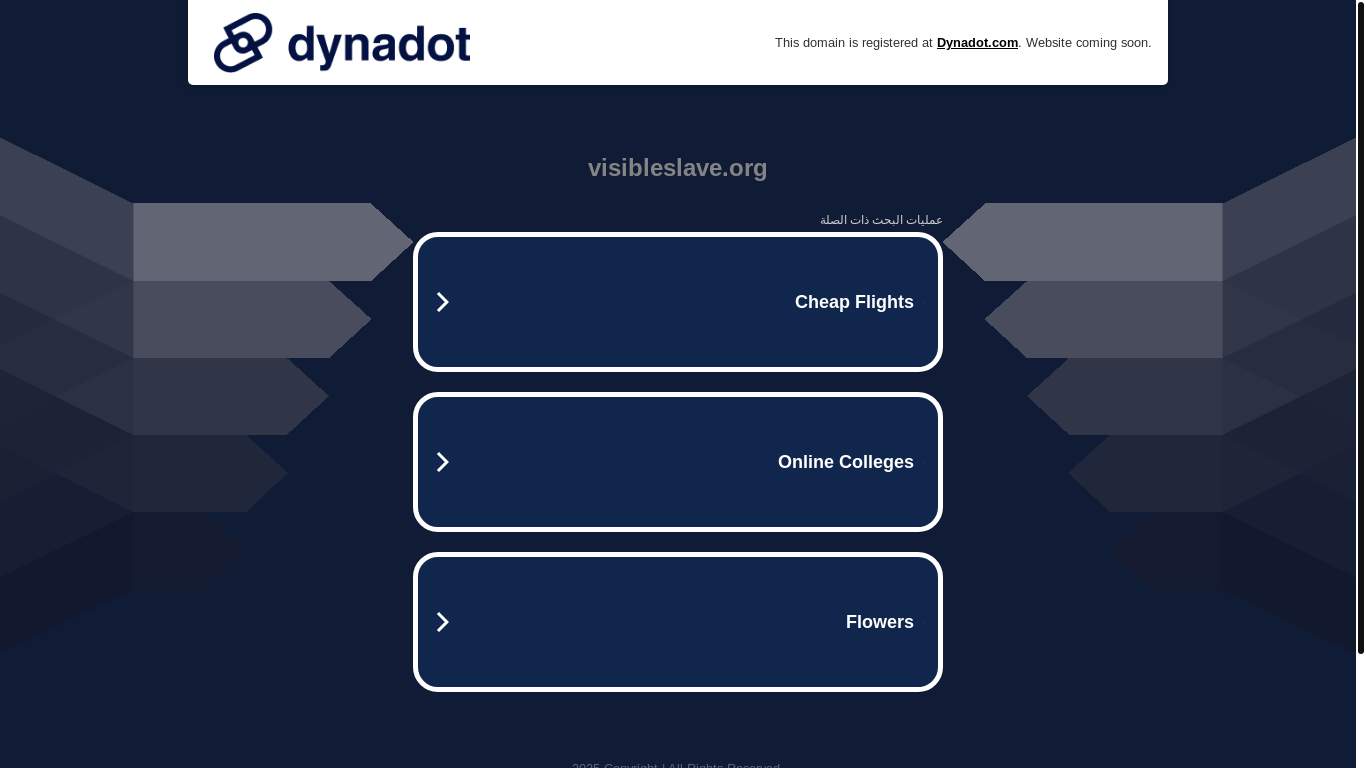 website screenshot of https://visibleslave.org/