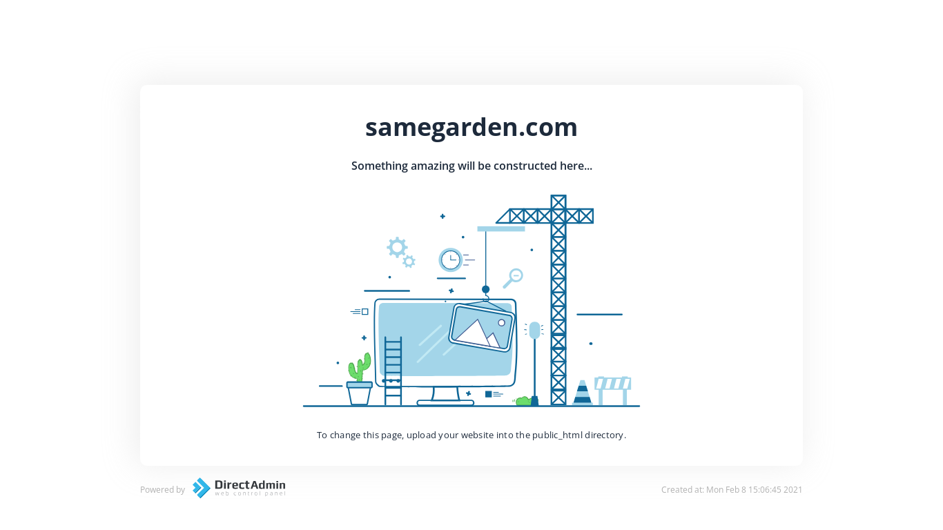 website screenshot of https://samegarden.com/